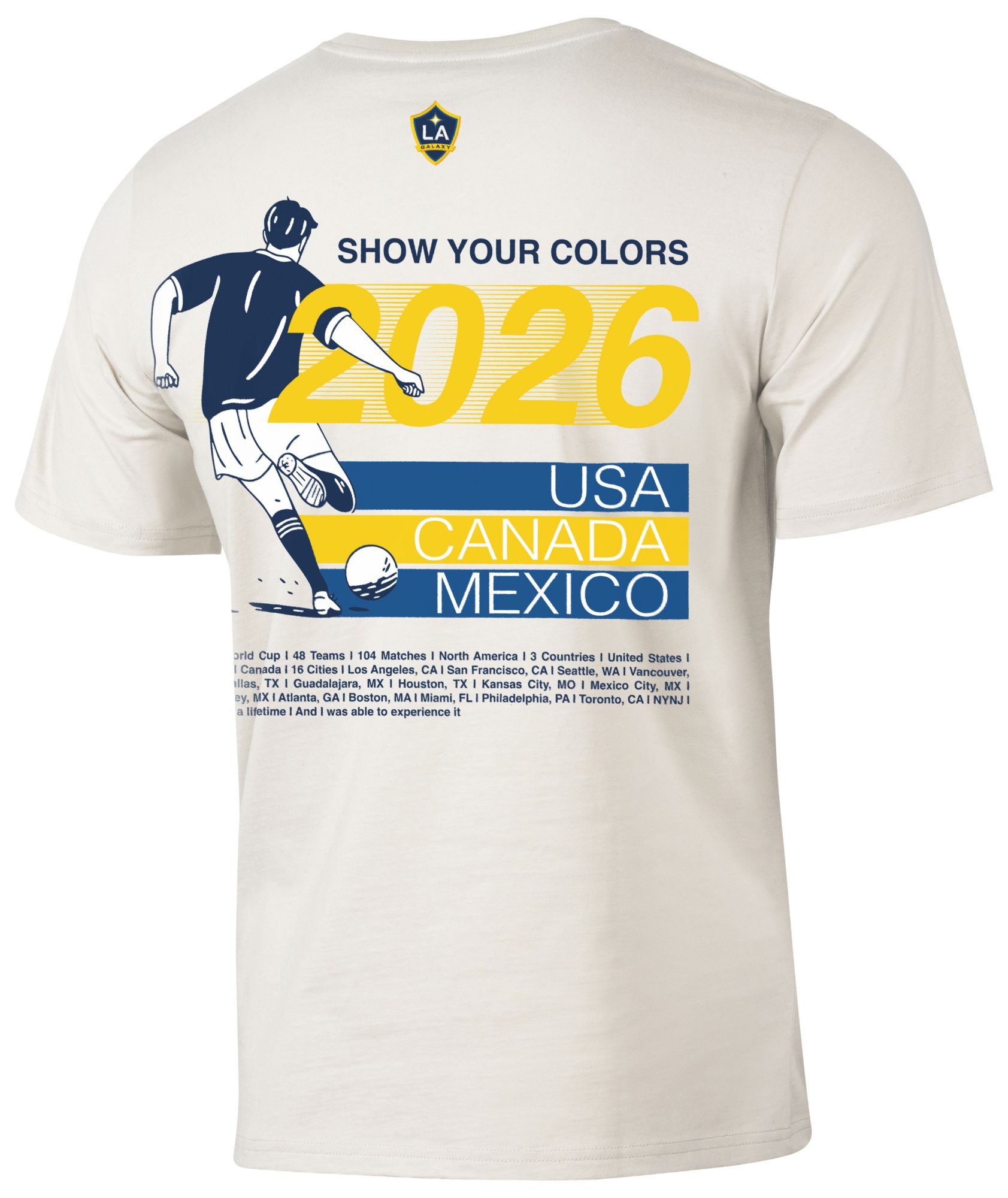 Sport Design Sweden Adult Los Angeles Galaxy White 2026 T-Shirt product image