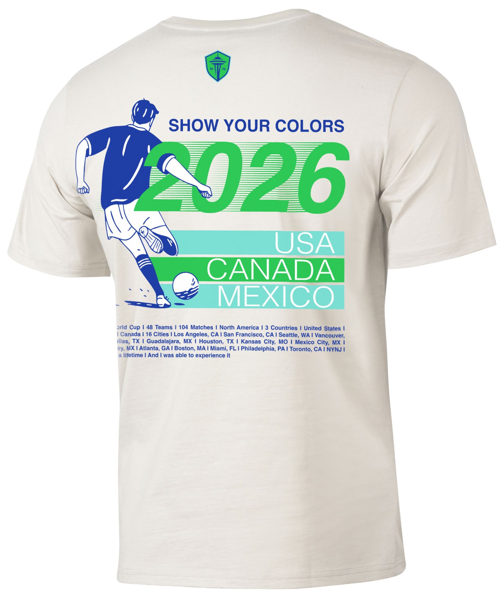 Sport Design Sweden Adult Seattle Sounders White 2026 T-Shirt product image