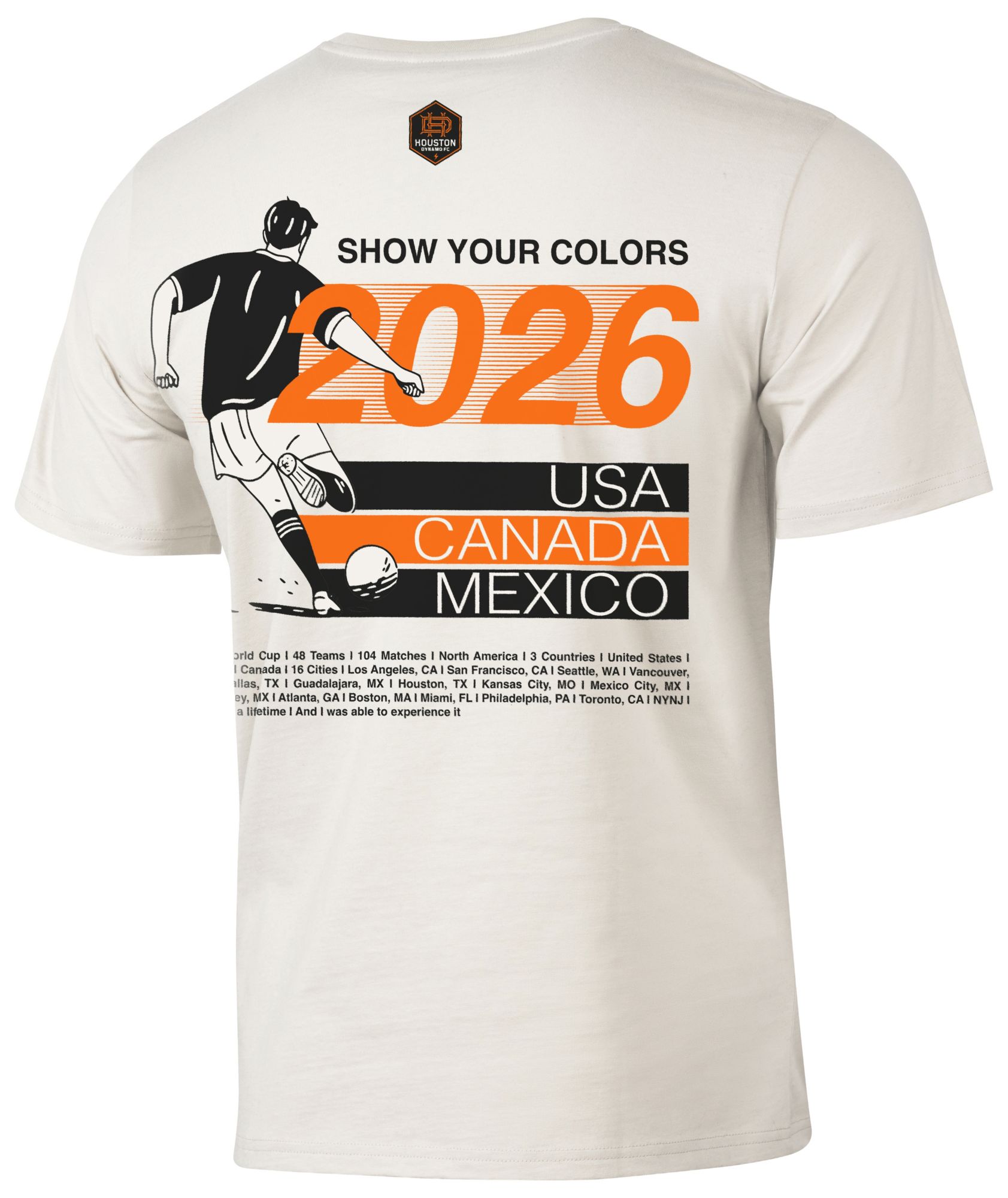 Sport Design Sweden Adult Houston Dynamo Off-White 2026 T-Shirt product image