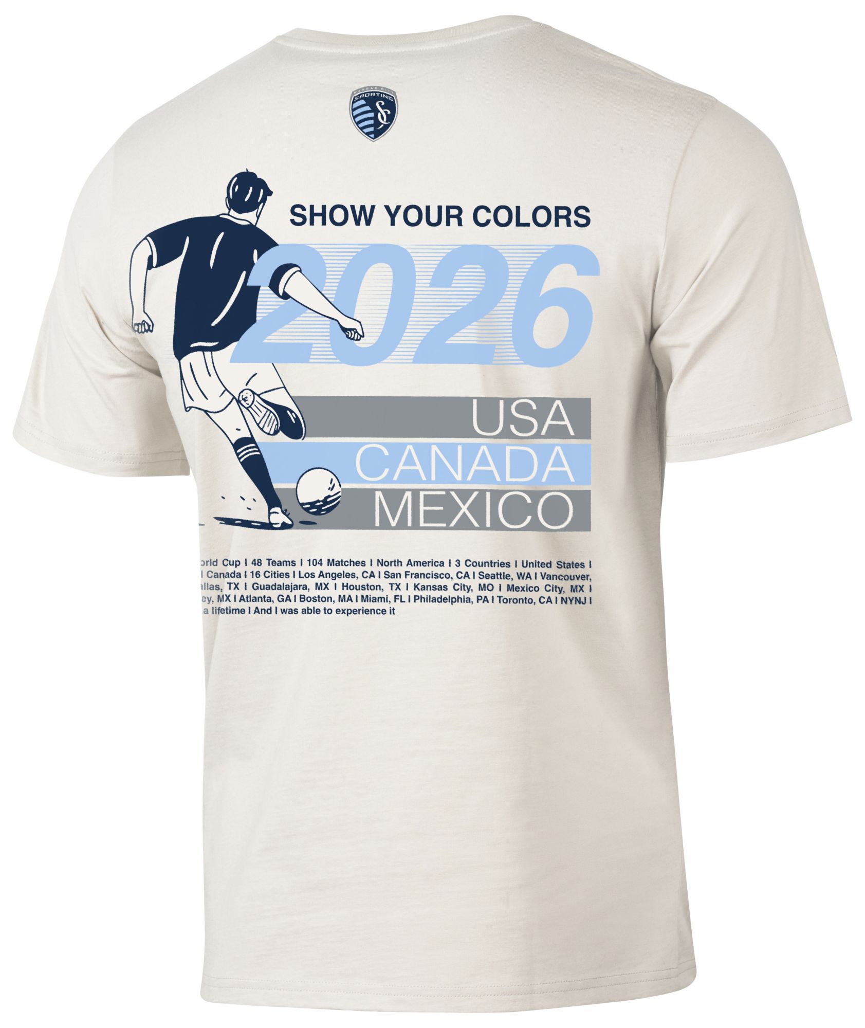 Sport Design Sweden Adult Sporting Kansas City Off-White 2026 T-Shirt product image