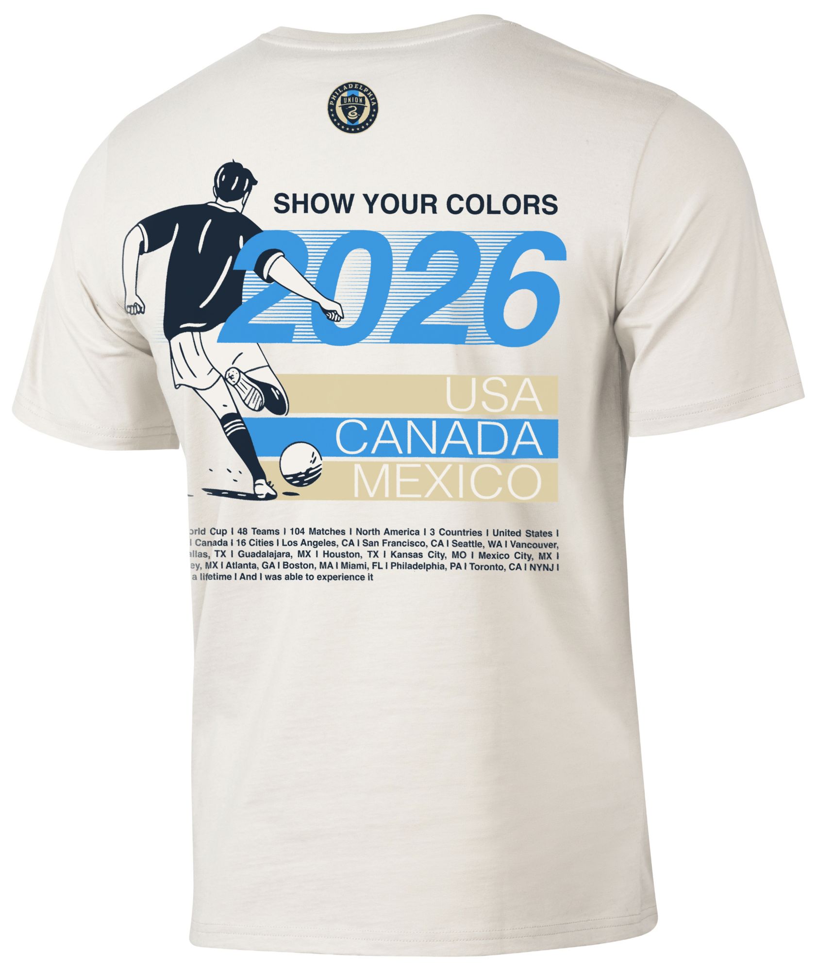 Sport Design Sweden Adult Philadelphia Union Off-White 2026 T-Shirt product image