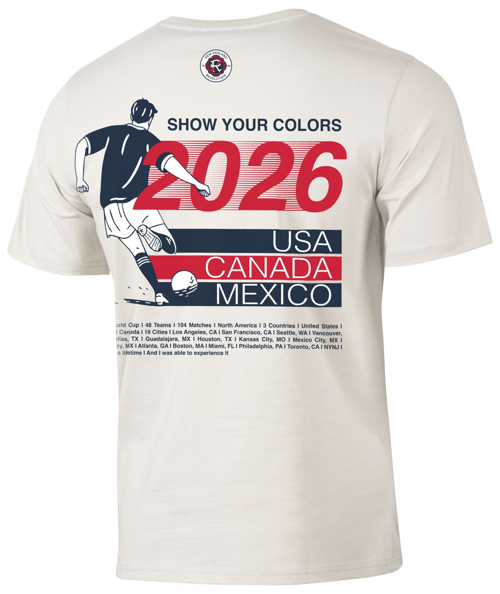Sport Design Sweden Adult New England Revolution White 2026 T-Shirt product image