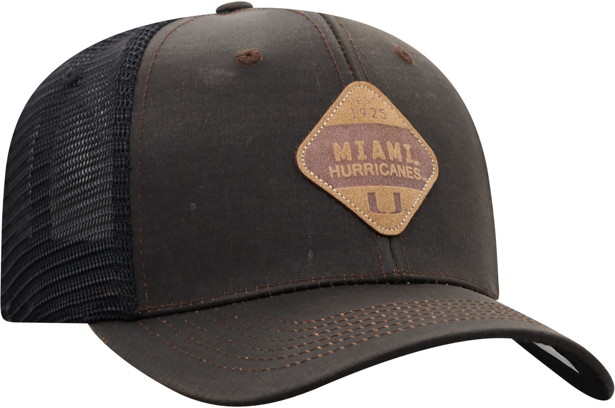 Top of the World Men's Miami Hurricanes Elm Adjustable Black Hat product image