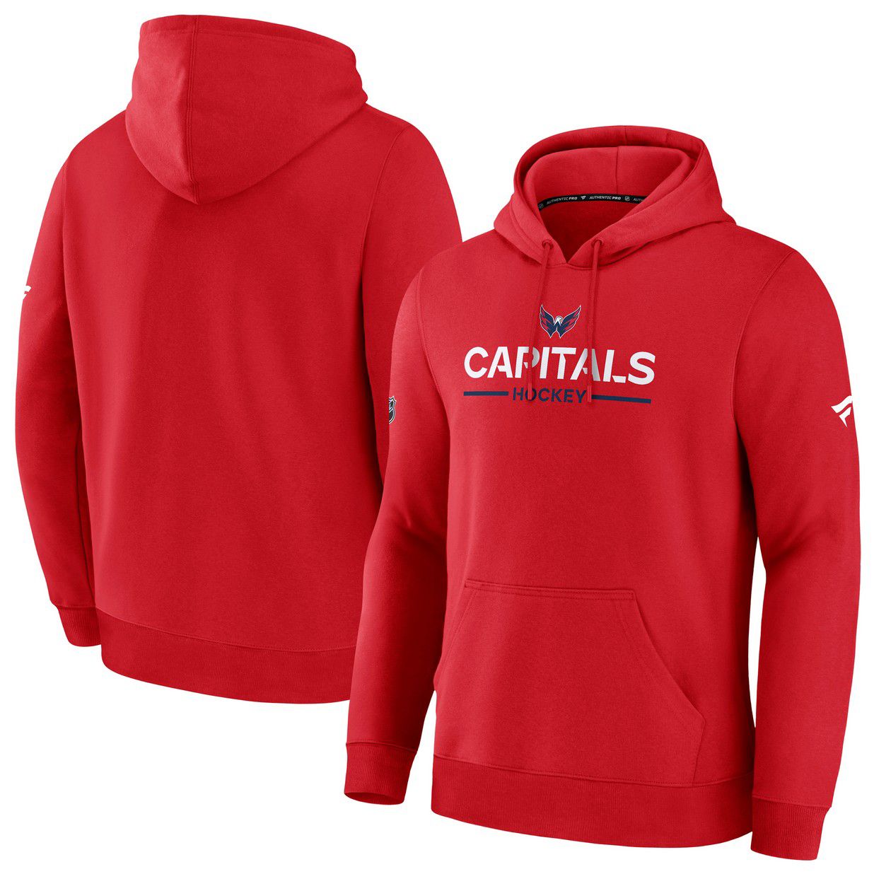 NHL Men's Washington Capitals Red Authentic Pro Rink Pullover Hoodie product image