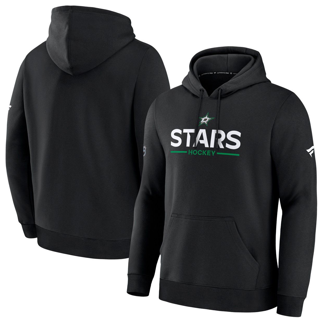 NHL Men's Dallas Stars Black Authentic Pro Rink Pullover Hoodie product image
