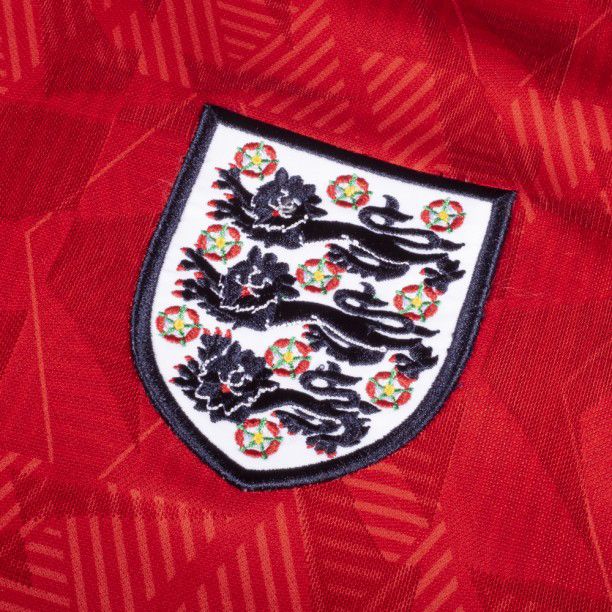 Score Draw Men's World Soccer England Red 1990 Vintage Replica Jersey product image