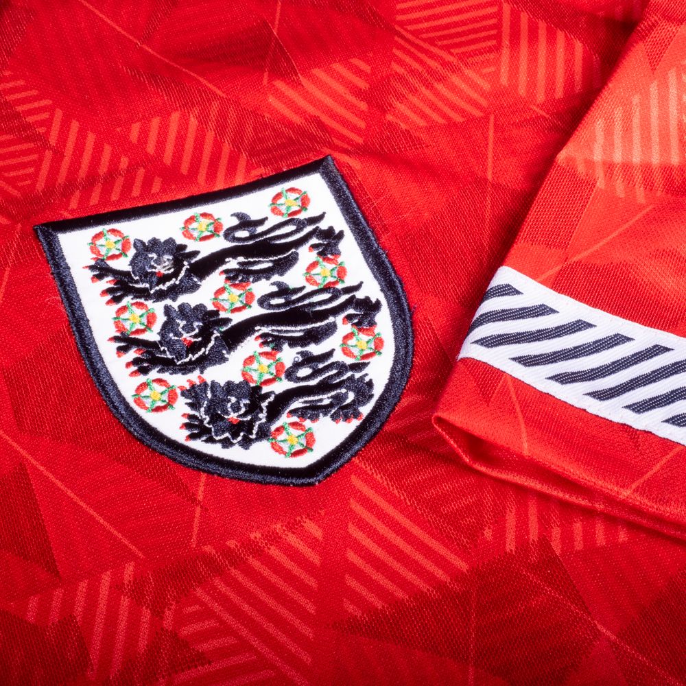 Score Draw Men's World Soccer England Red 1990 Vintage Replica Jersey product image