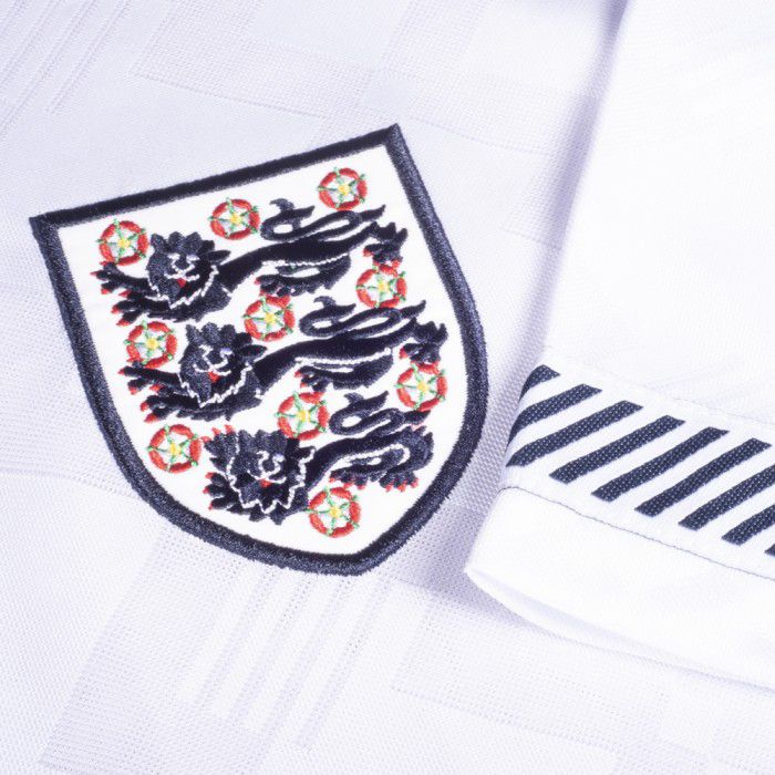 Score Draw Men's World Soccer England White 1990 Vintage Replica Jersey product image