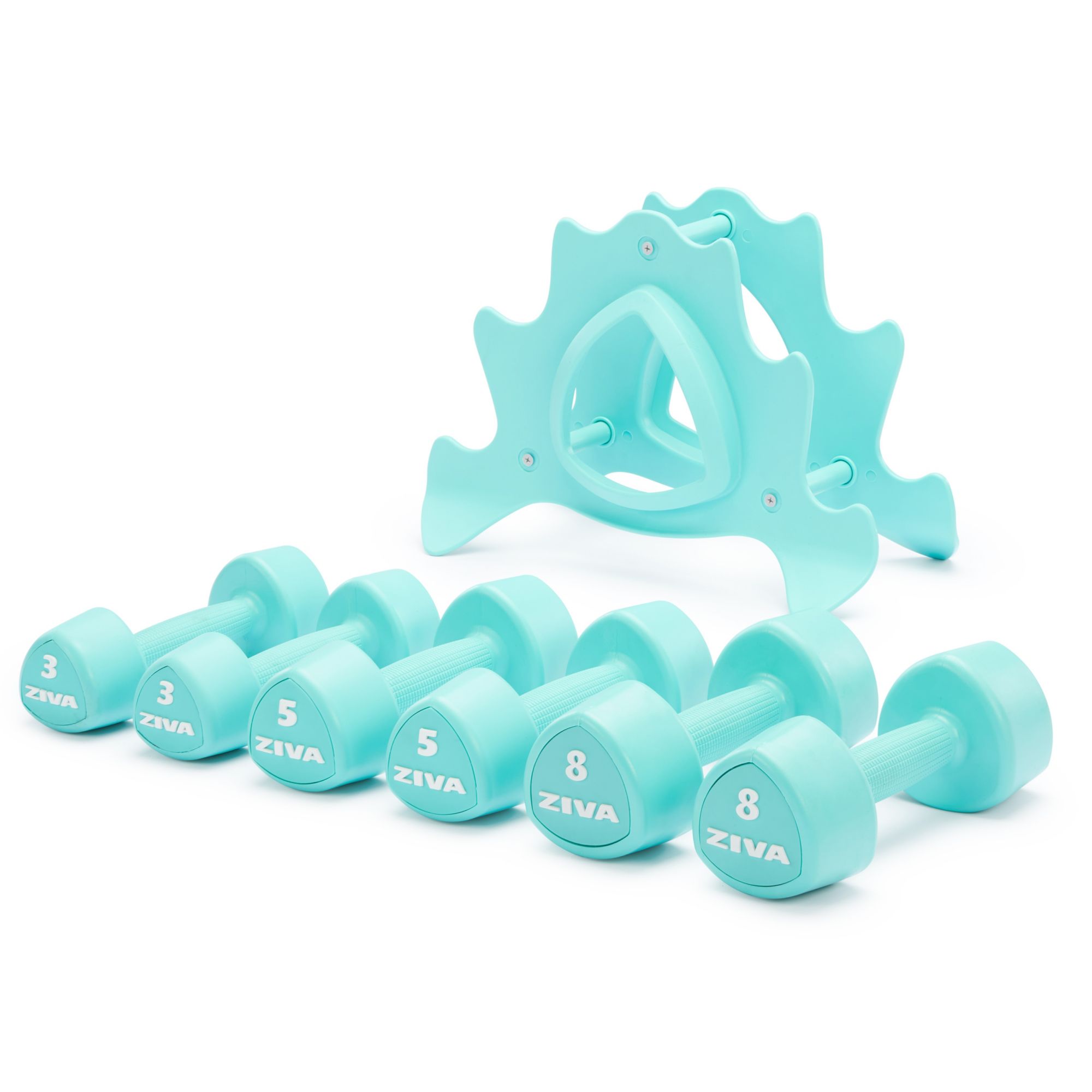 ZIVA Chic Studio Tribell Dumbbell 24 lbs. Set with Stand product image