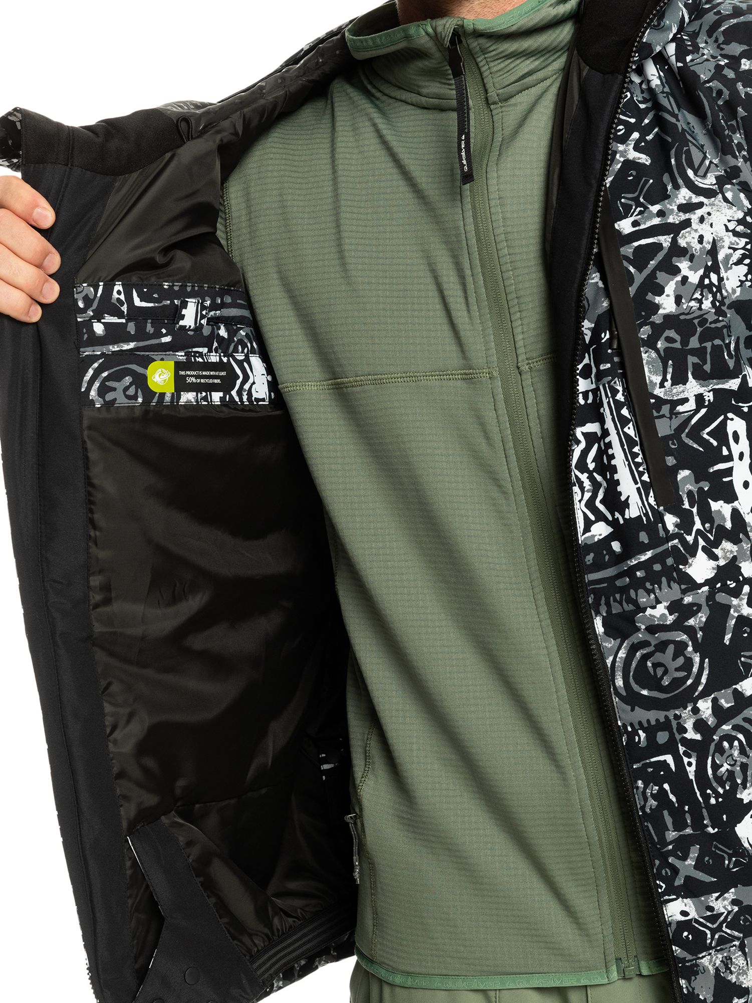 Quiksilver Men's Mission Printed Block Jacket