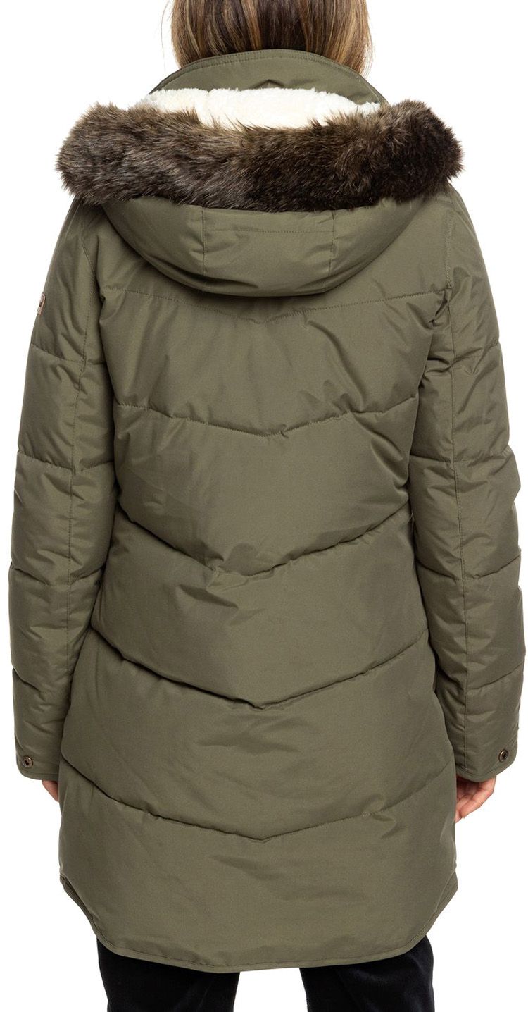 ellie water repellent hooded longline puffa jacket