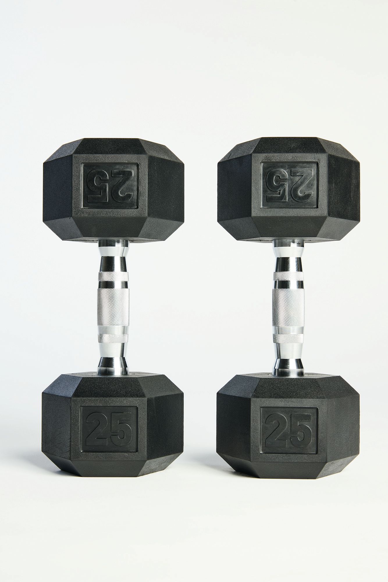 ETHOS 150 lb Rubber Hex Dumbbell Set+ Rack product image