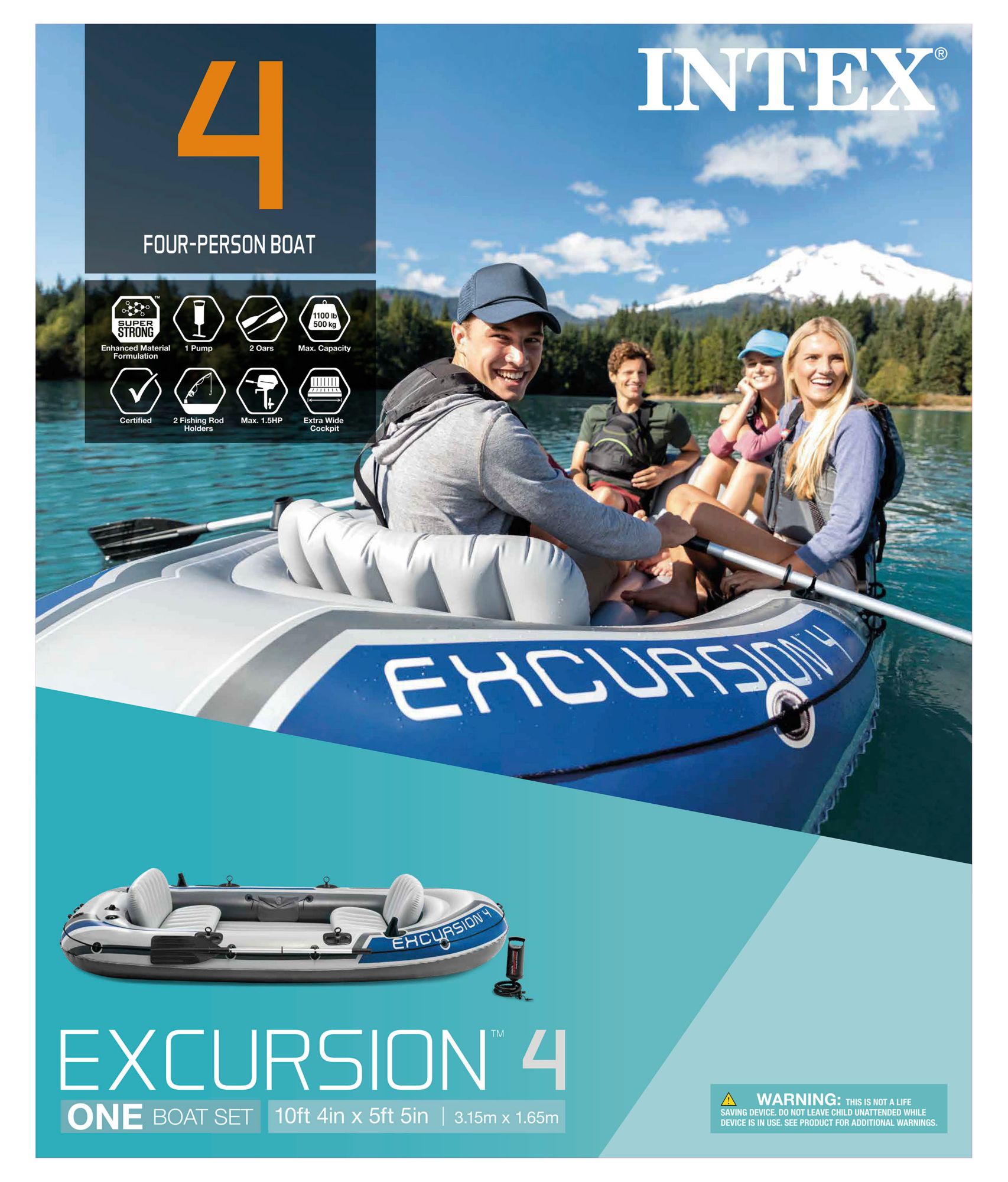 Intex Excursion 4 Inflatable Boat Set product image