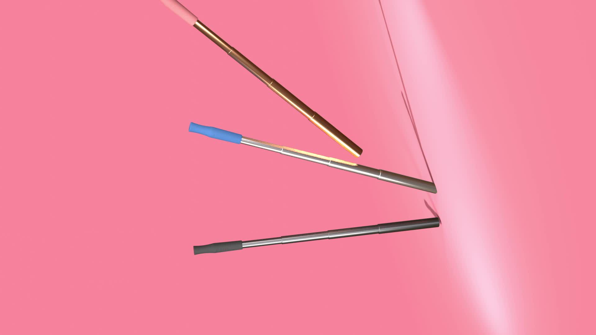 EcoVessel Reusable Stainless Steel QuickStraw with Cleaning Brush Straw and Case product