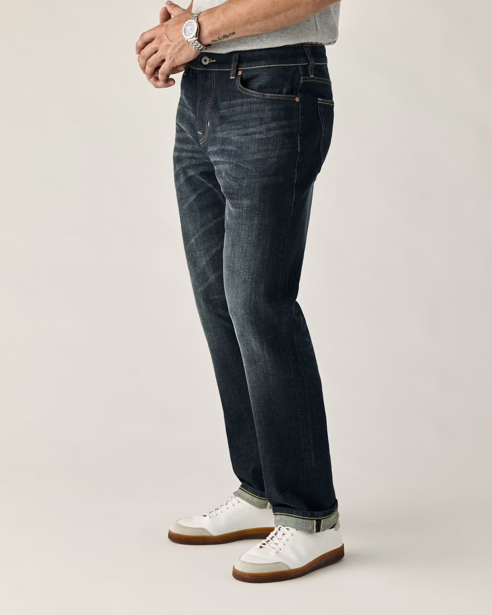 Huckberry Men's Stretch Selvedge Denim HB Straight Fit Pant by Flint and Tinder product image