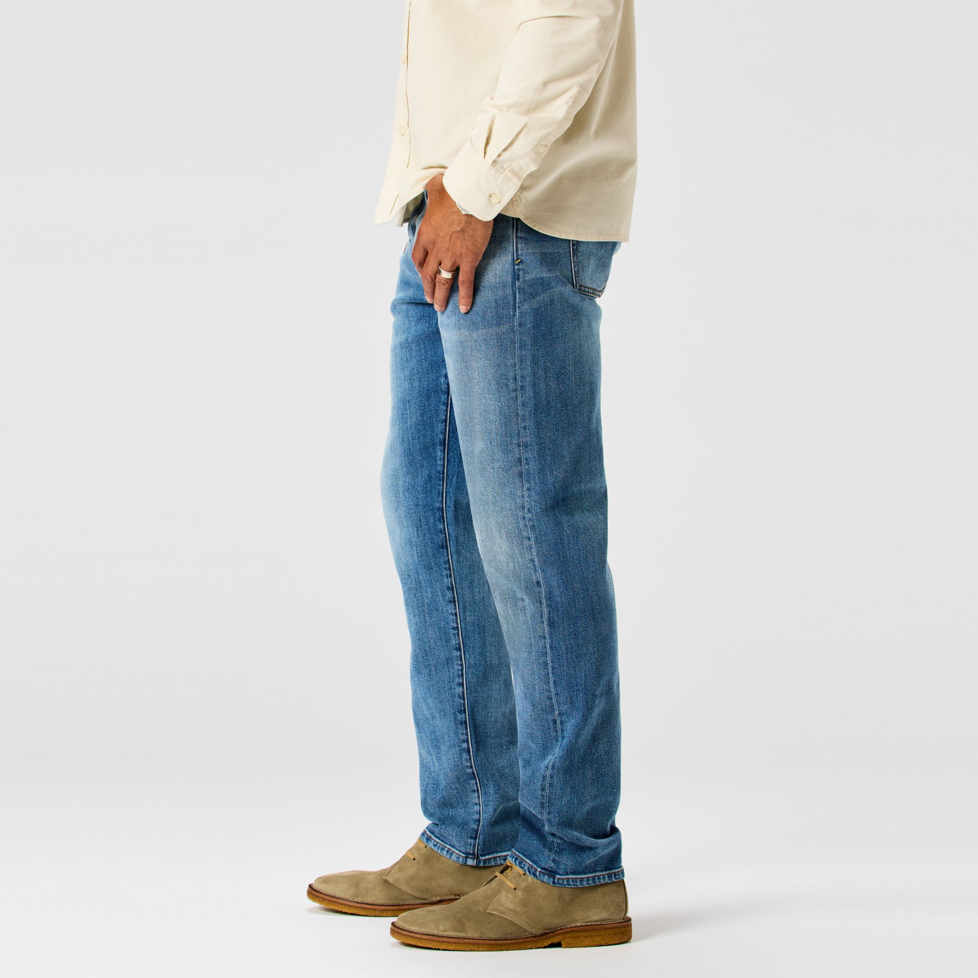 Huckberry Men's Stretch Selvedge Denim HB Athletic Tapered Fit Pant by Flint and Tinder product image