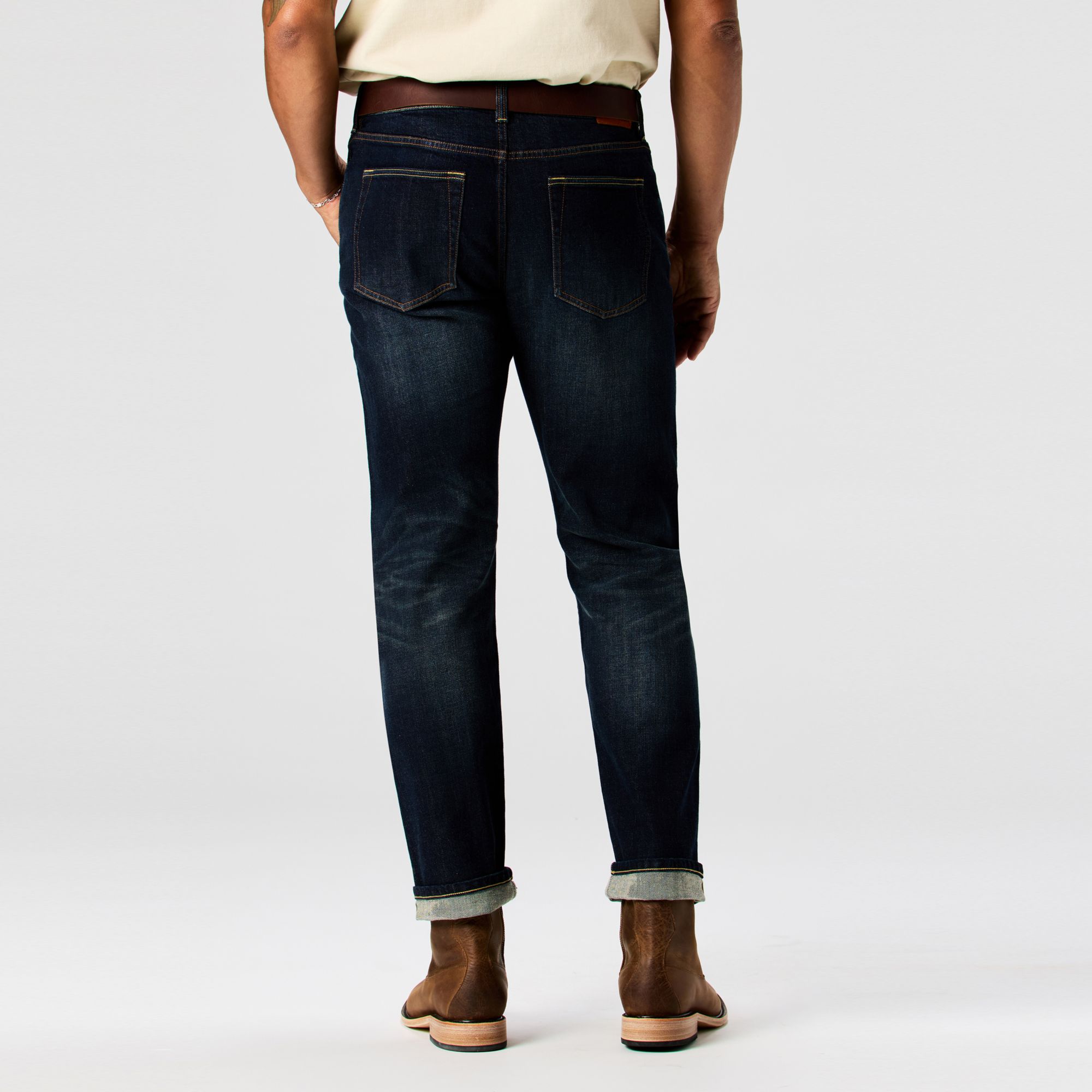 Huckberry Men's Stretch Selvedge Denim HB Athletic Straight Fit Pant by Flint and Tinder product image