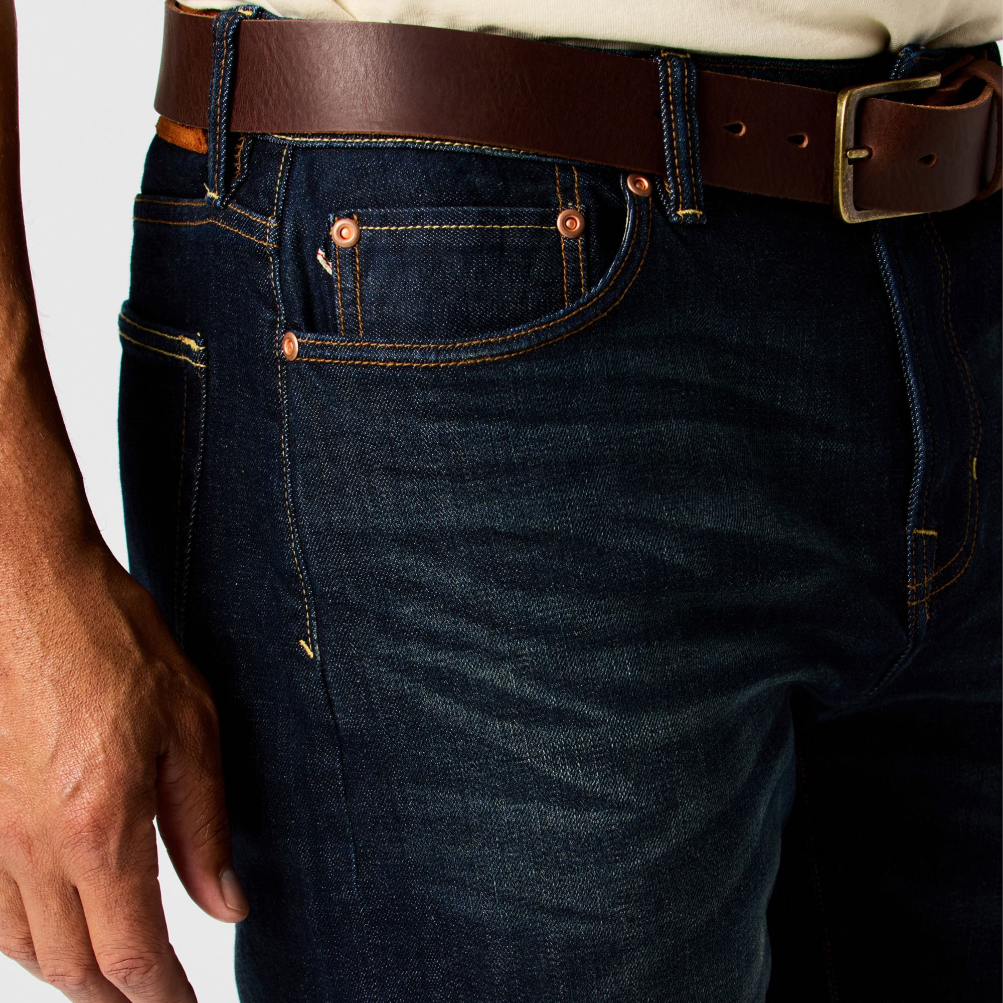 Huckberry Men's Stretch Selvedge Denim HB Athletic Straight Fit Pant by Flint and Tinder product image