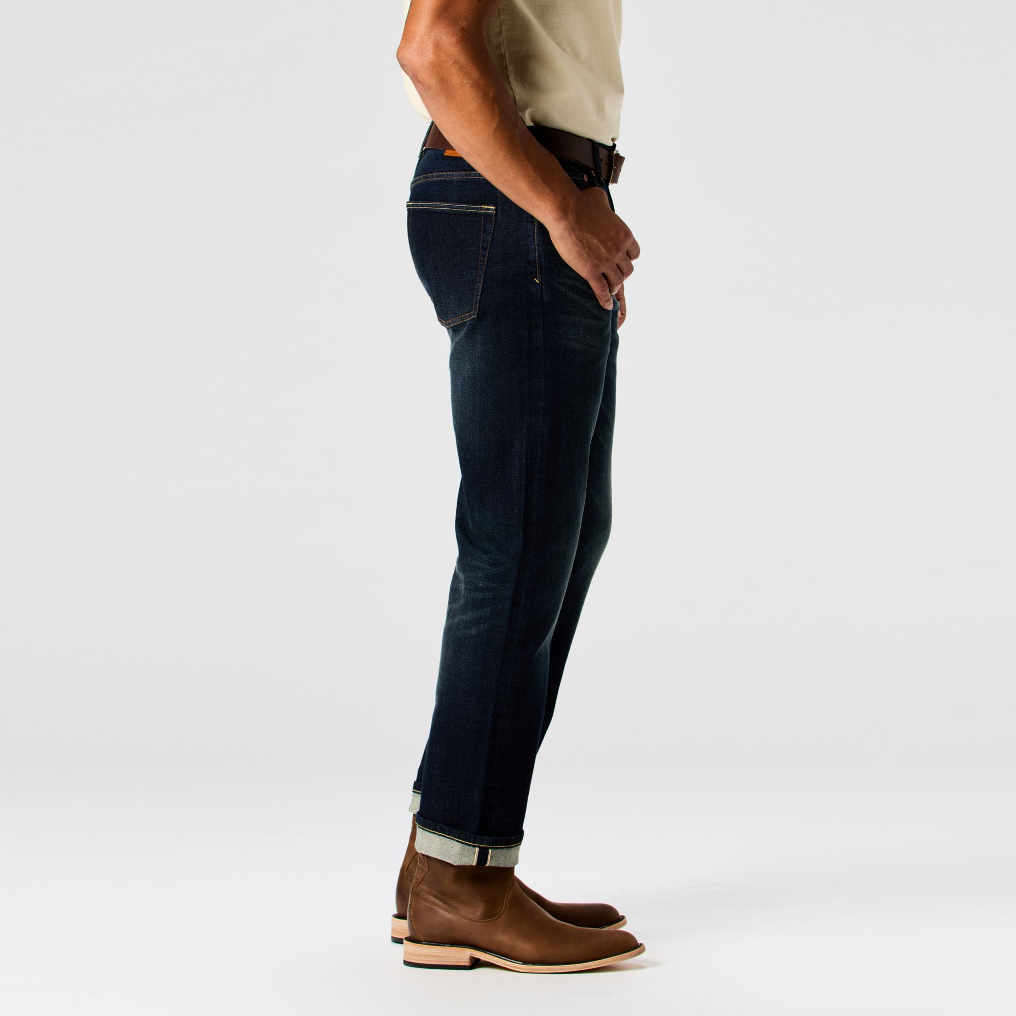 Huckberry Men's Stretch Selvedge Denim HB Athletic Straight Fit Pant by Flint and Tinder product image
