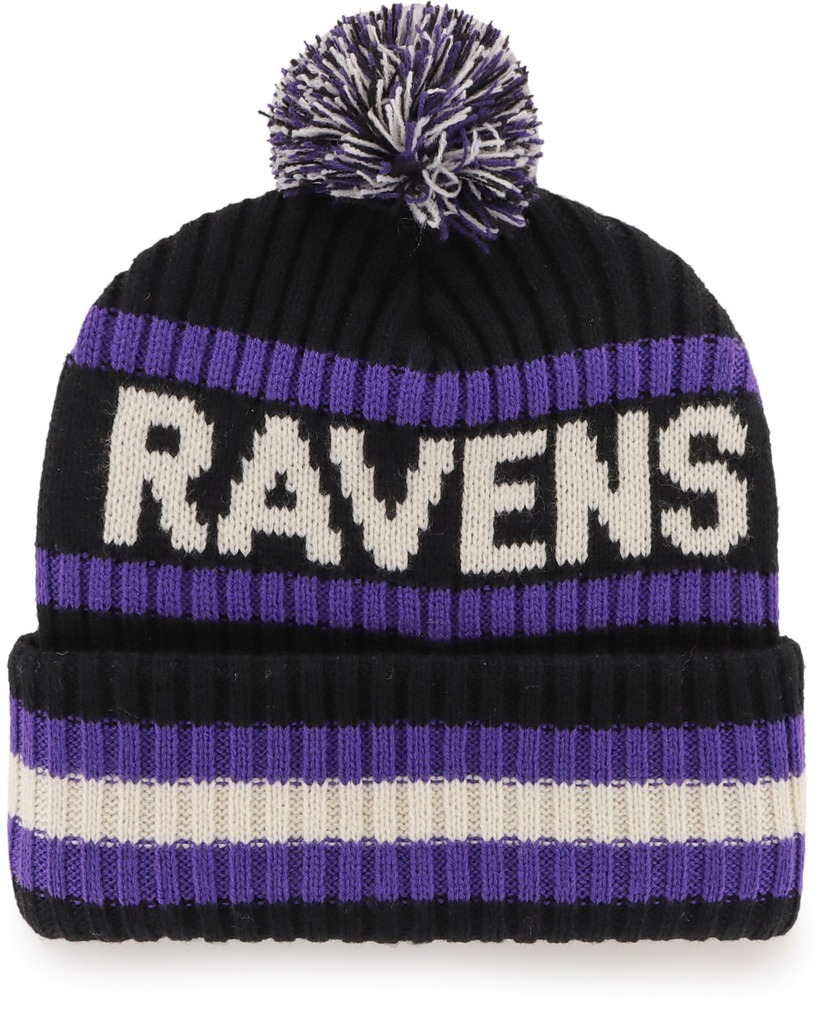 ‘47 Men's Baltimore Ravens Bering Black Cuffed Beanie product image