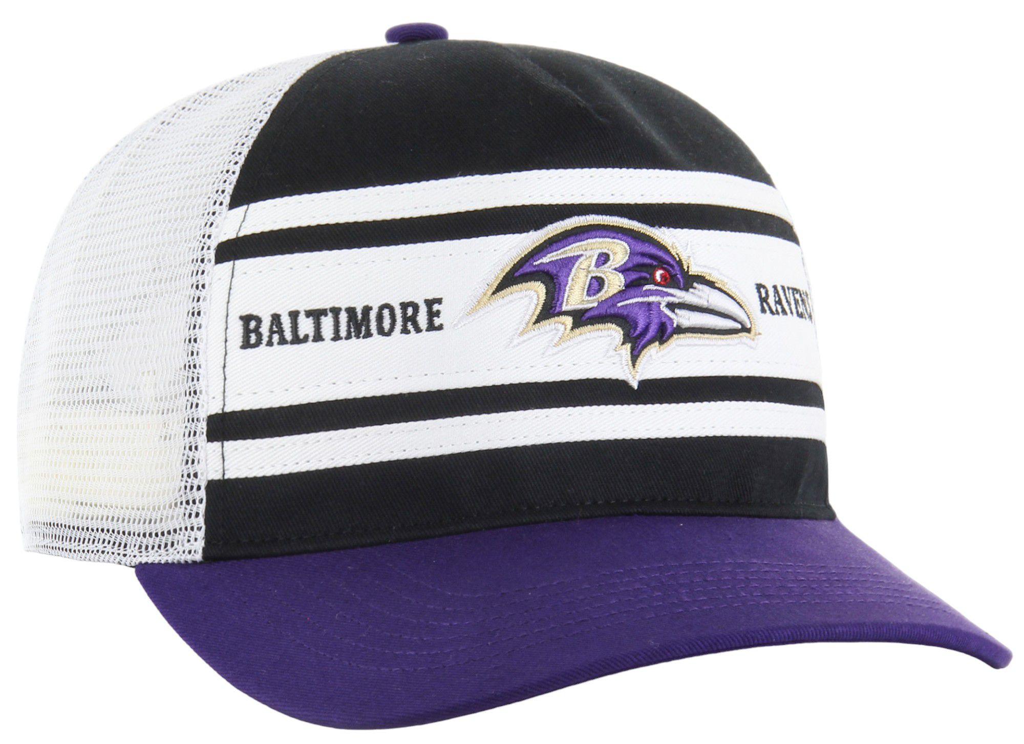 '47 Men's Baltimore Ravens Super Stripe Hitch Black Adjustable Hat product image