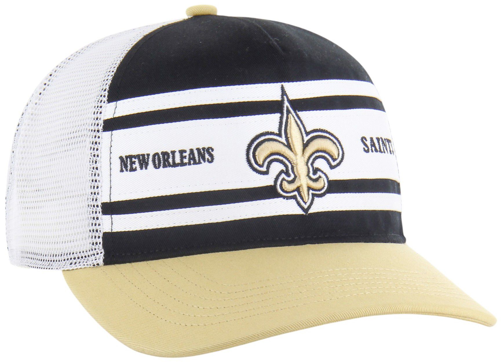 '47 Adult New Orleans Saints Black Super Stripe Hitch RF Adjustable Hat product image