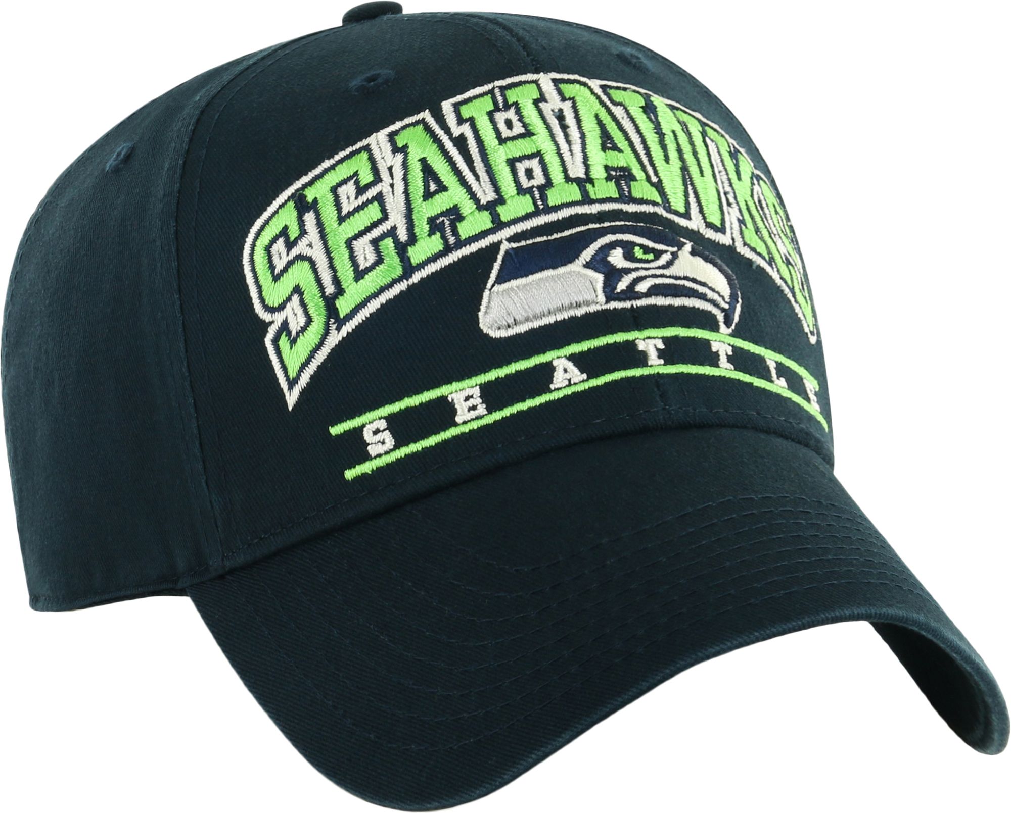 '47 Men's Seattle Seahawks Fletcher MVP Navy Adjustable Hat