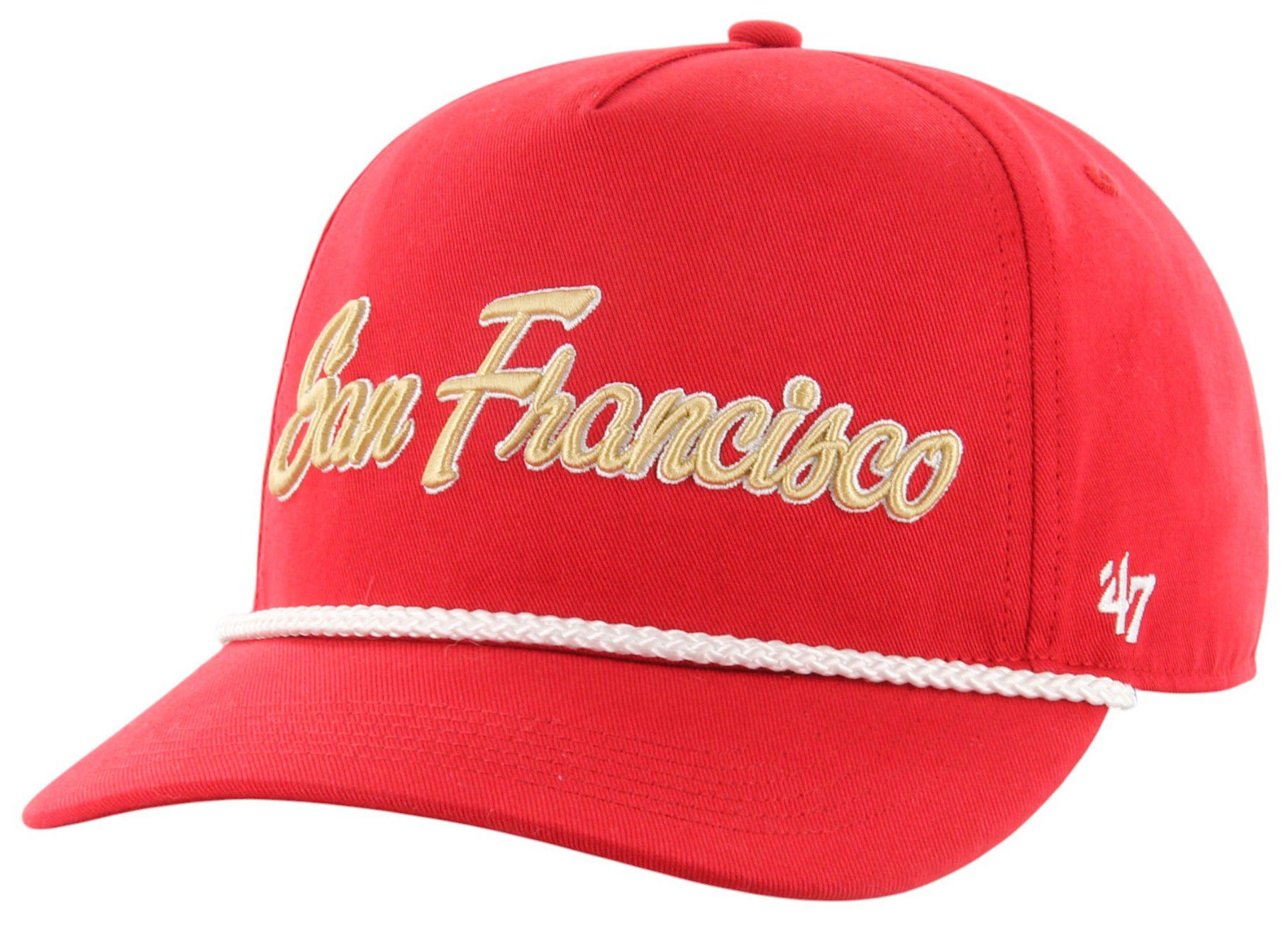'47 Adult San Francisco 49ers Red Overhand Hitch Adjustable Hat product image