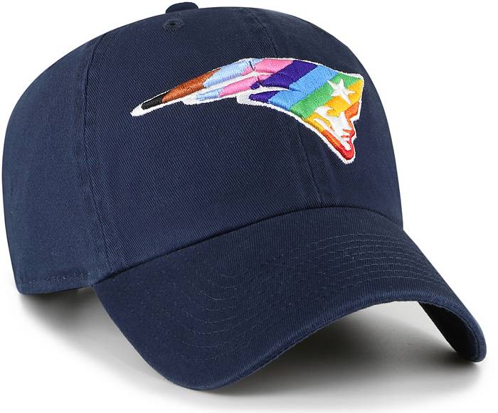 47 Men's New England Patriots Pride Navy Clean Up Adjustable Hat