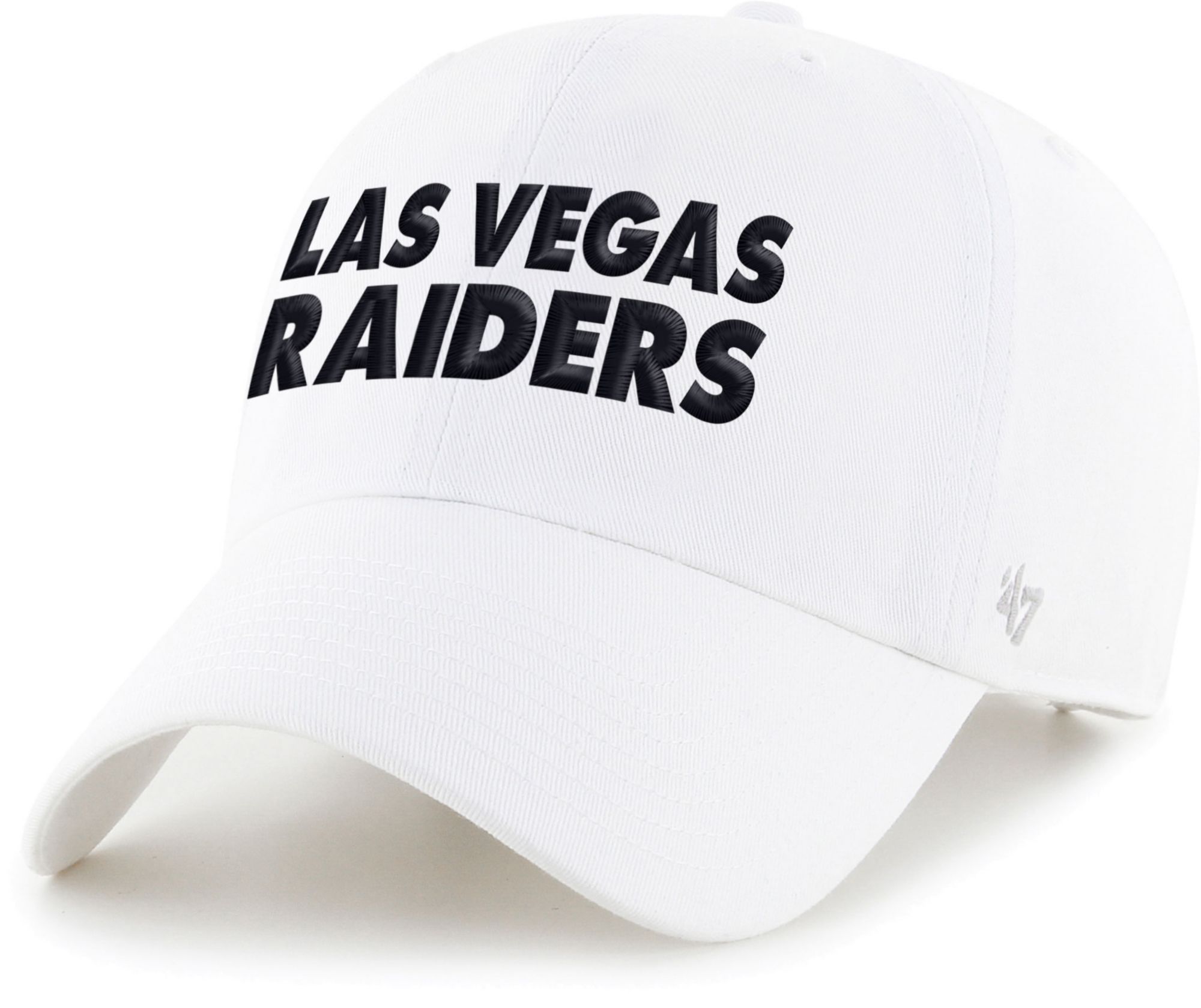 ‘47 Men's Las Vegas Raiders White Script Clean Up Adjustable Hat