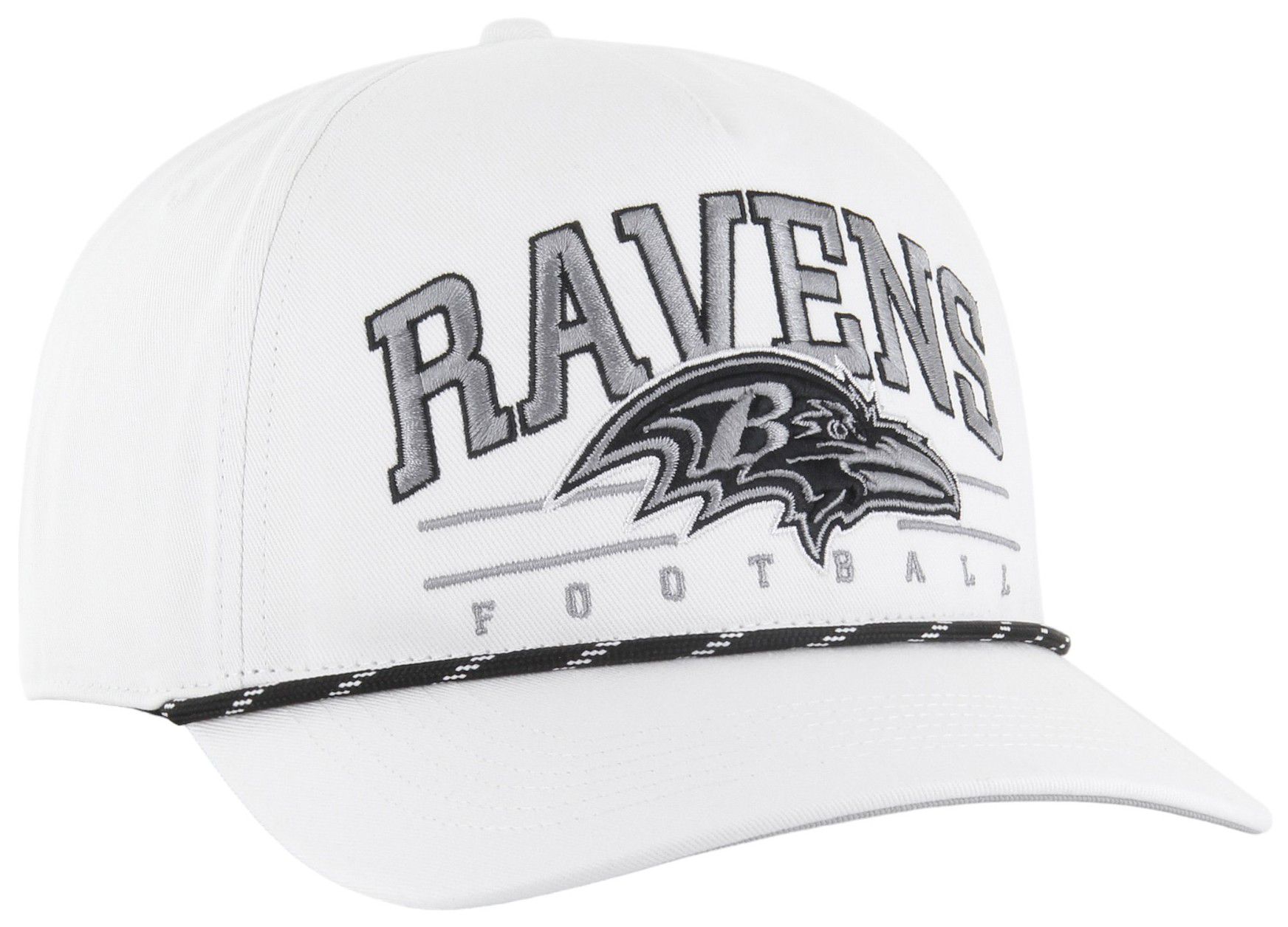 '47 Adult Baltimore Ravens Roscoe White Hitch Adjustable Hat product image
