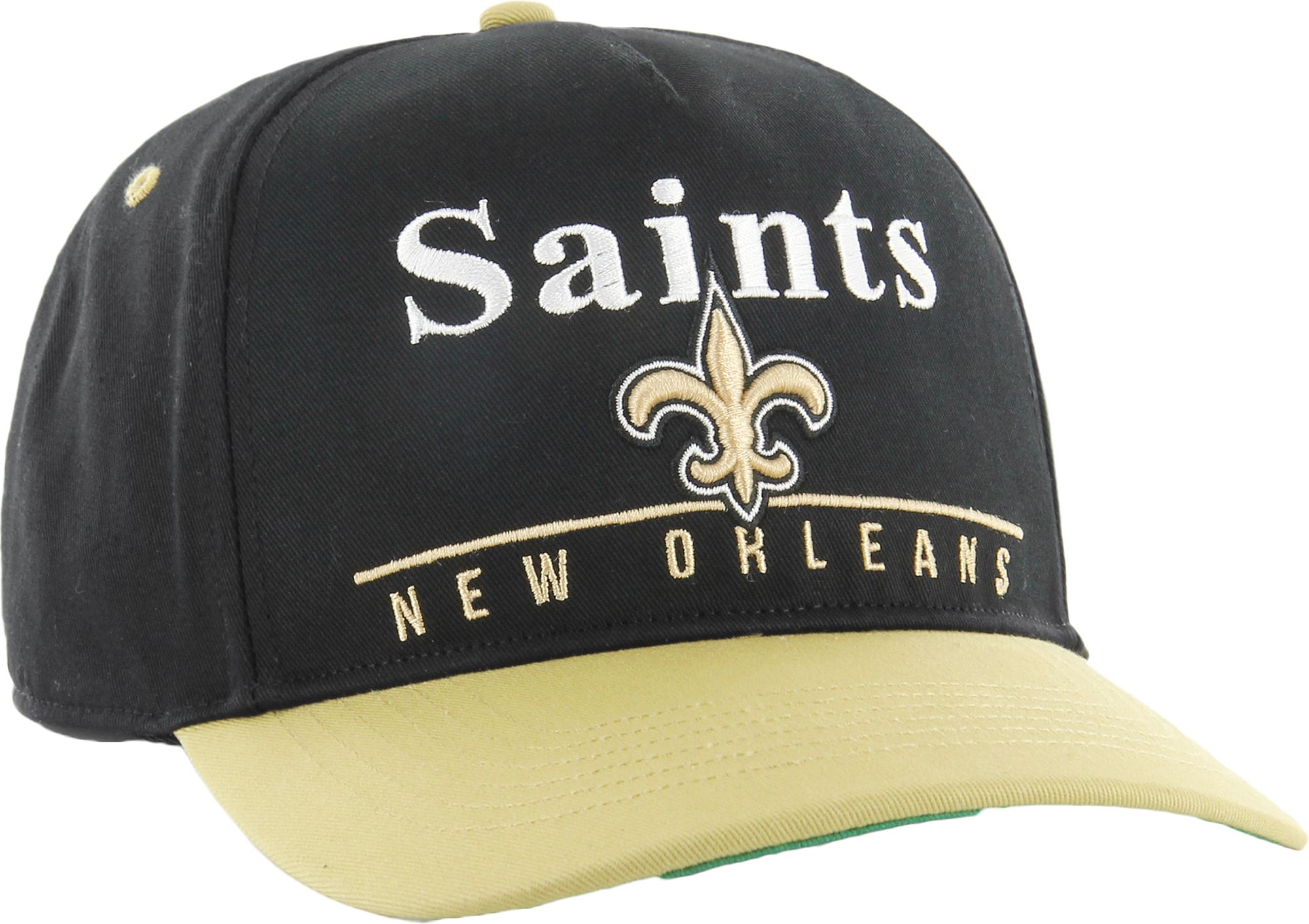 '47 Men's New Orleans Saints Super Hitch Throwback Black Adjustable Hat