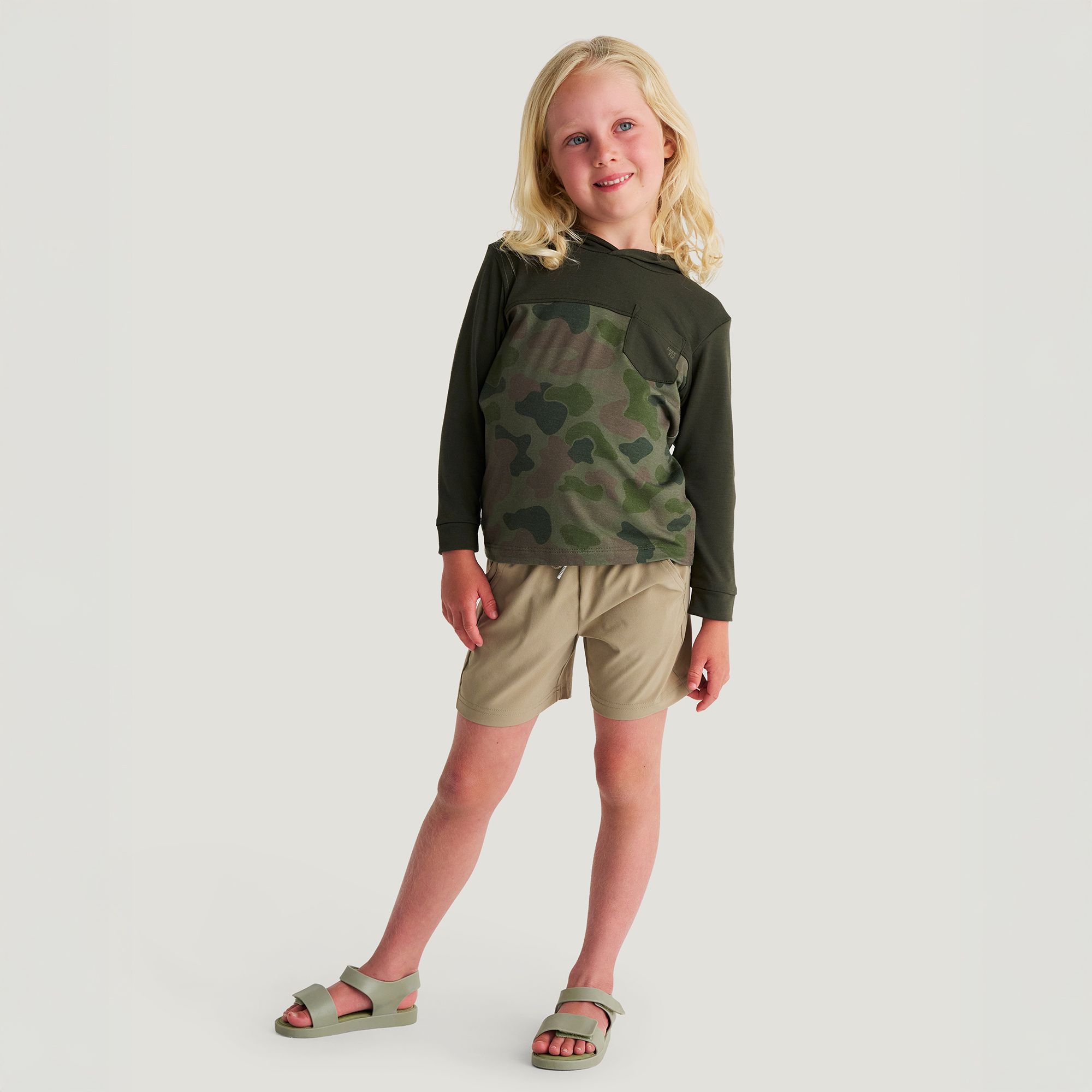 Free Fly Little Kids' Colorblock Bamboo Shade Hoodie product image