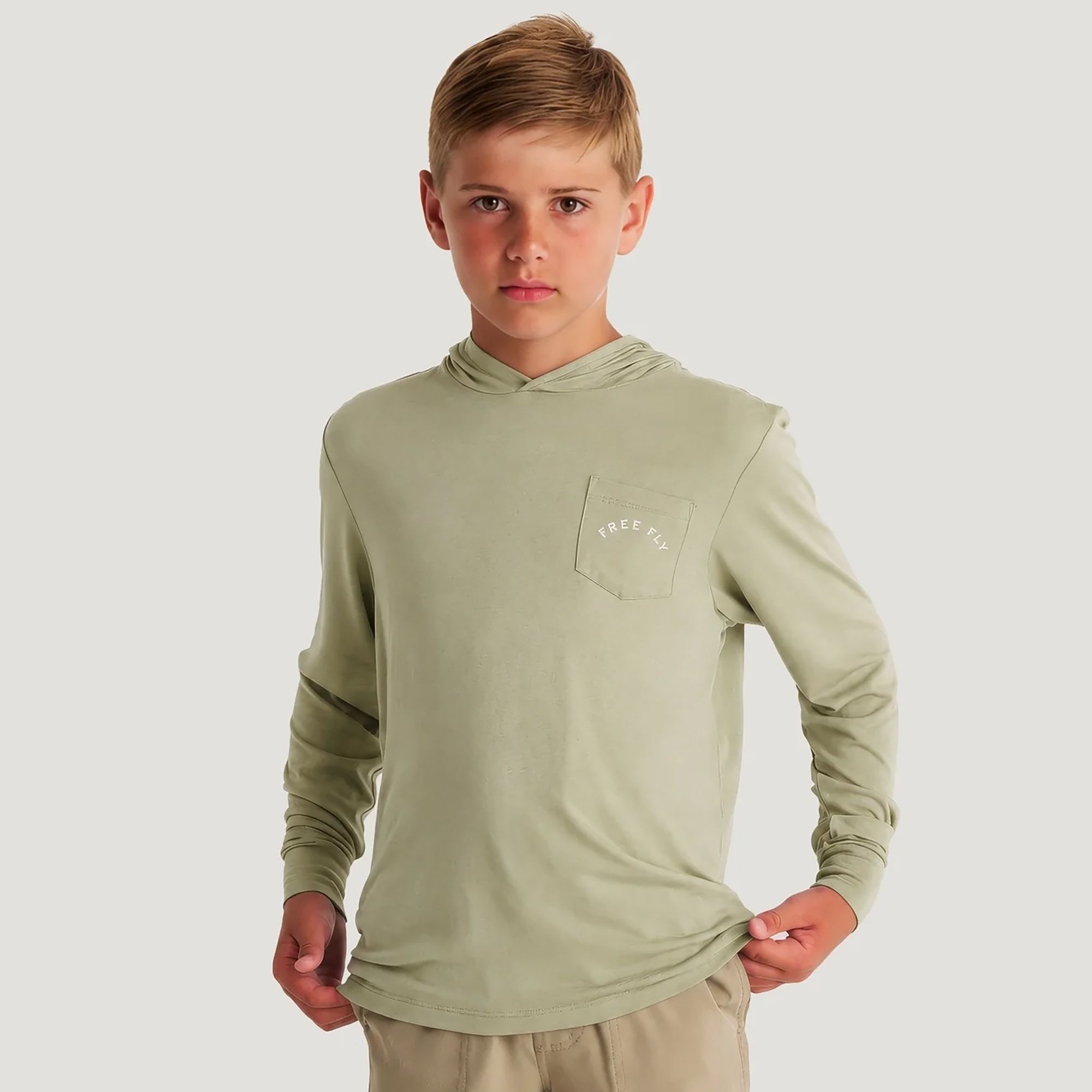 Free Fly Kids' Bamboo Shade Graphic Hoodie product image