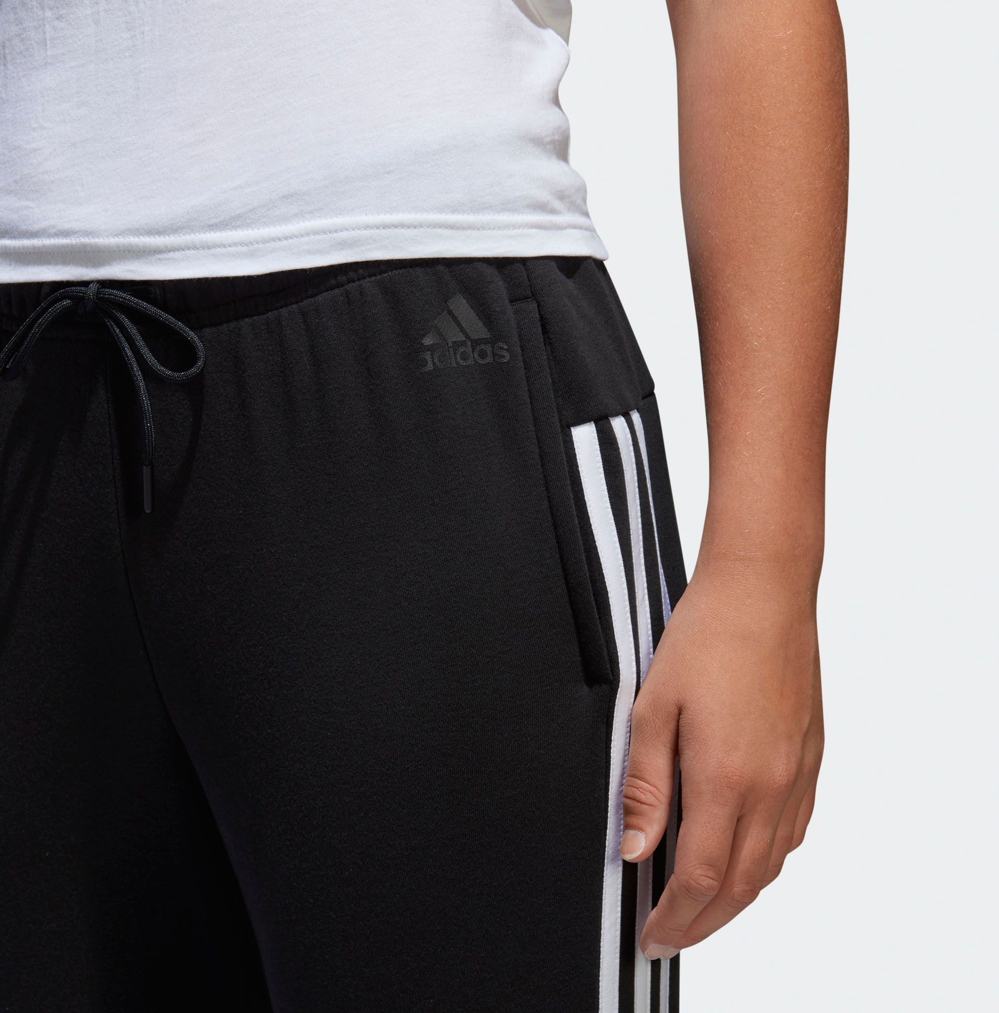 adidas Women's Essentials Cotton Fleece 3-Stripes Jogger Pants product image