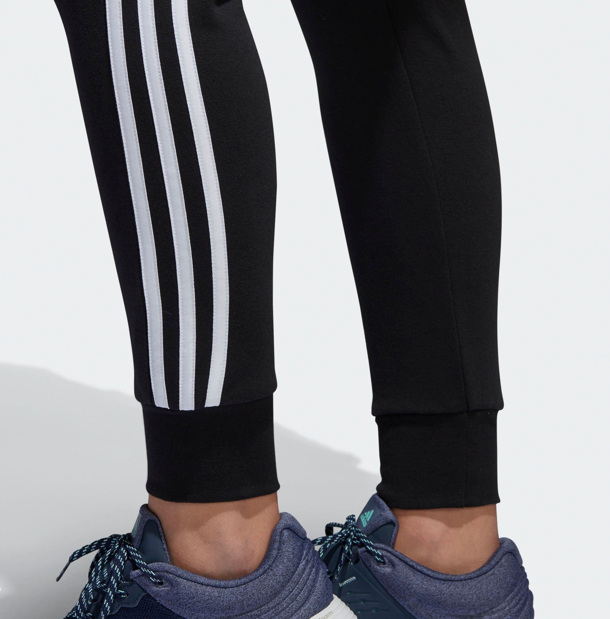 adidas Women's Essentials Cotton Fleece 3-Stripes Jogger Pants product image