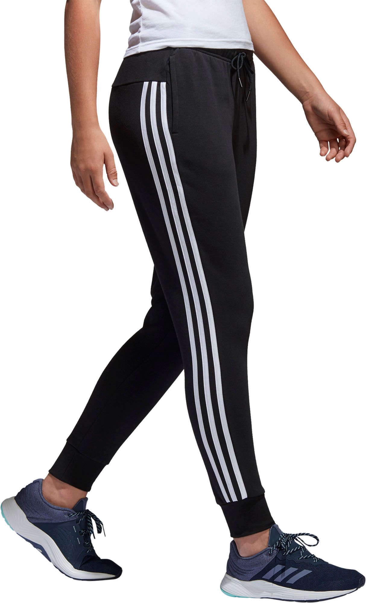 adidas Women's Essentials Cotton Fleece 3-Stripes Jogger Pants product image