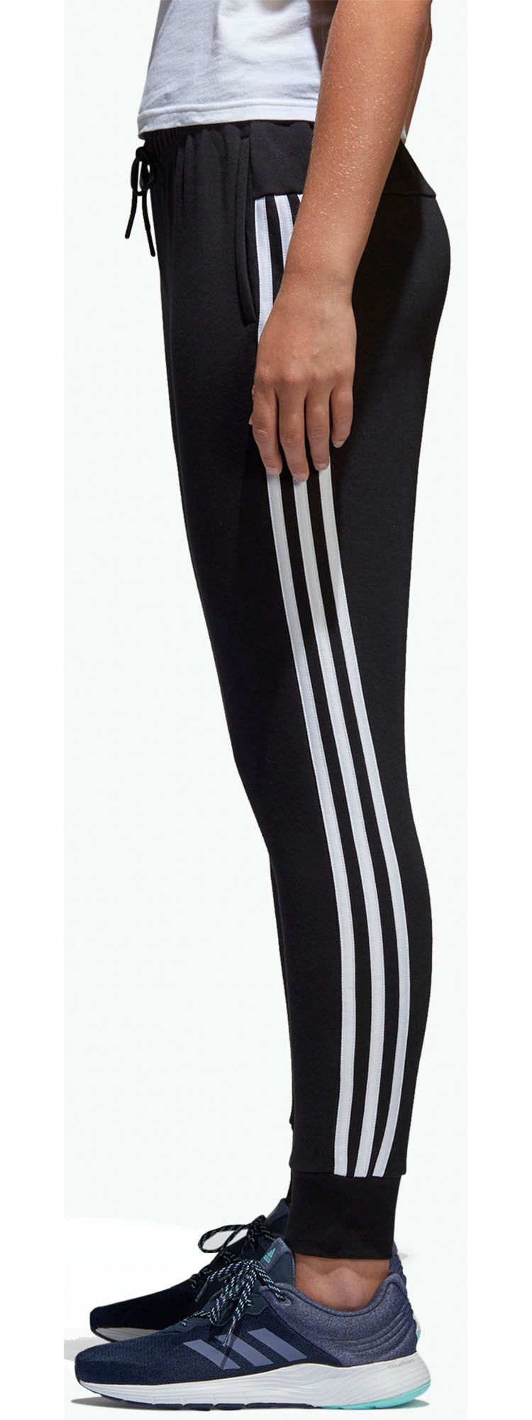 adidas Women's Essentials Cotton Fleece 3-Stripes Jogger Pants product image