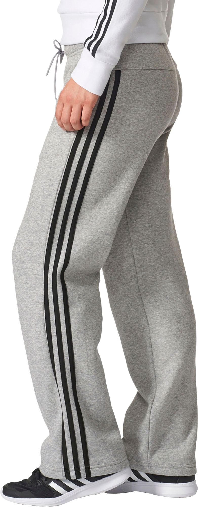 adidas Women's Cotton Fleece 3-Stripes Open Hem Pants product image