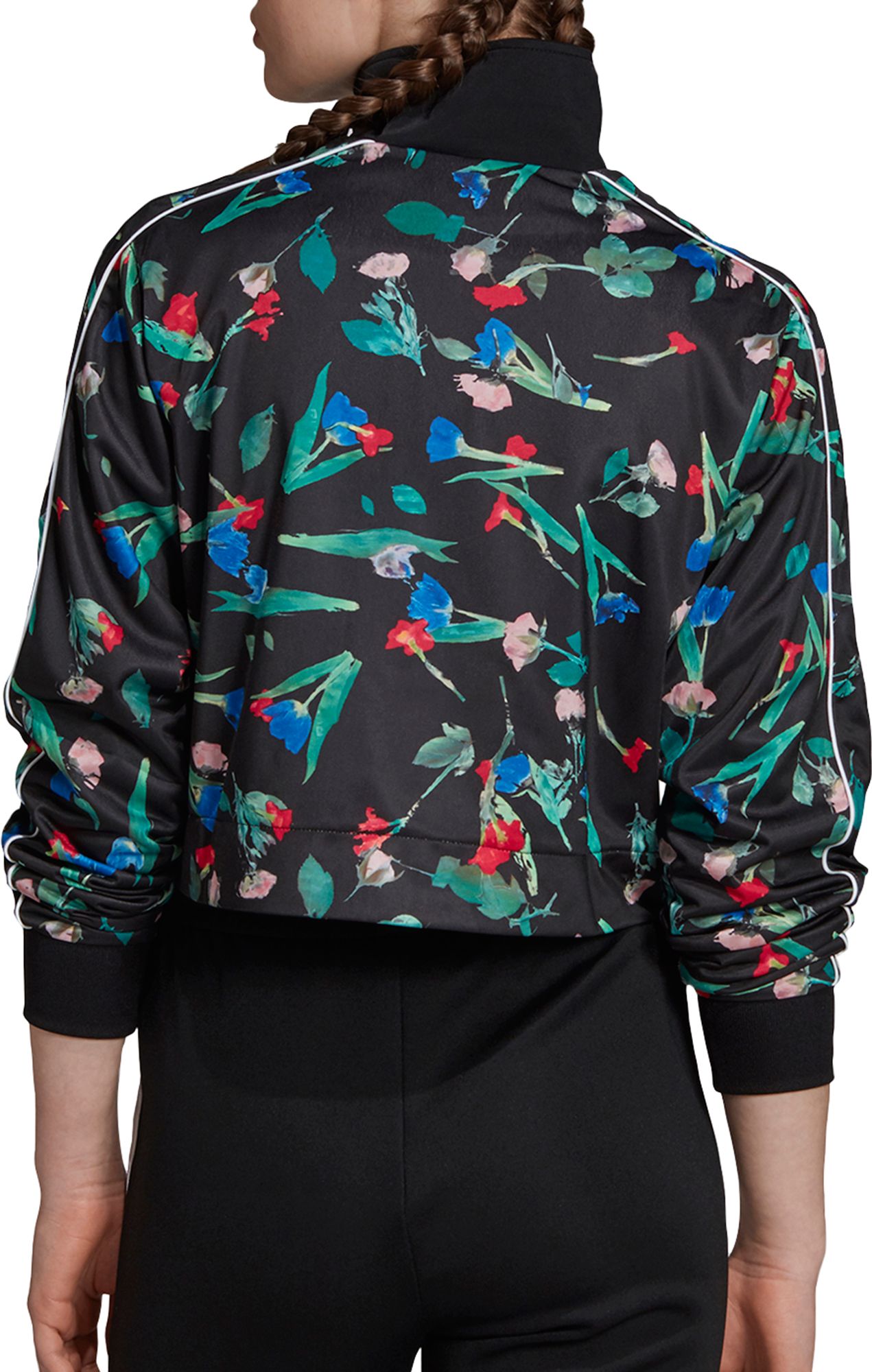 adidas originals floral print track jacket