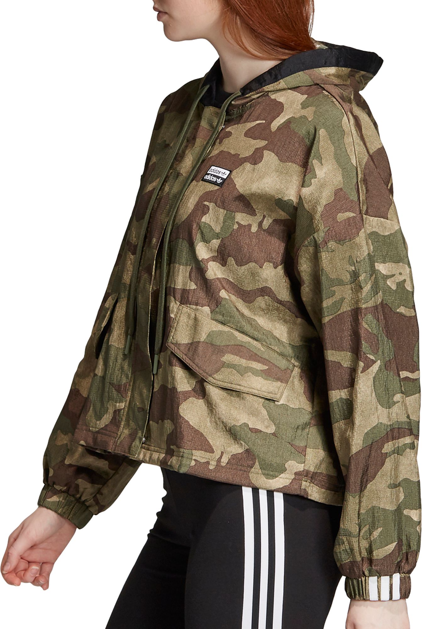 adidas camo windbreaker womens