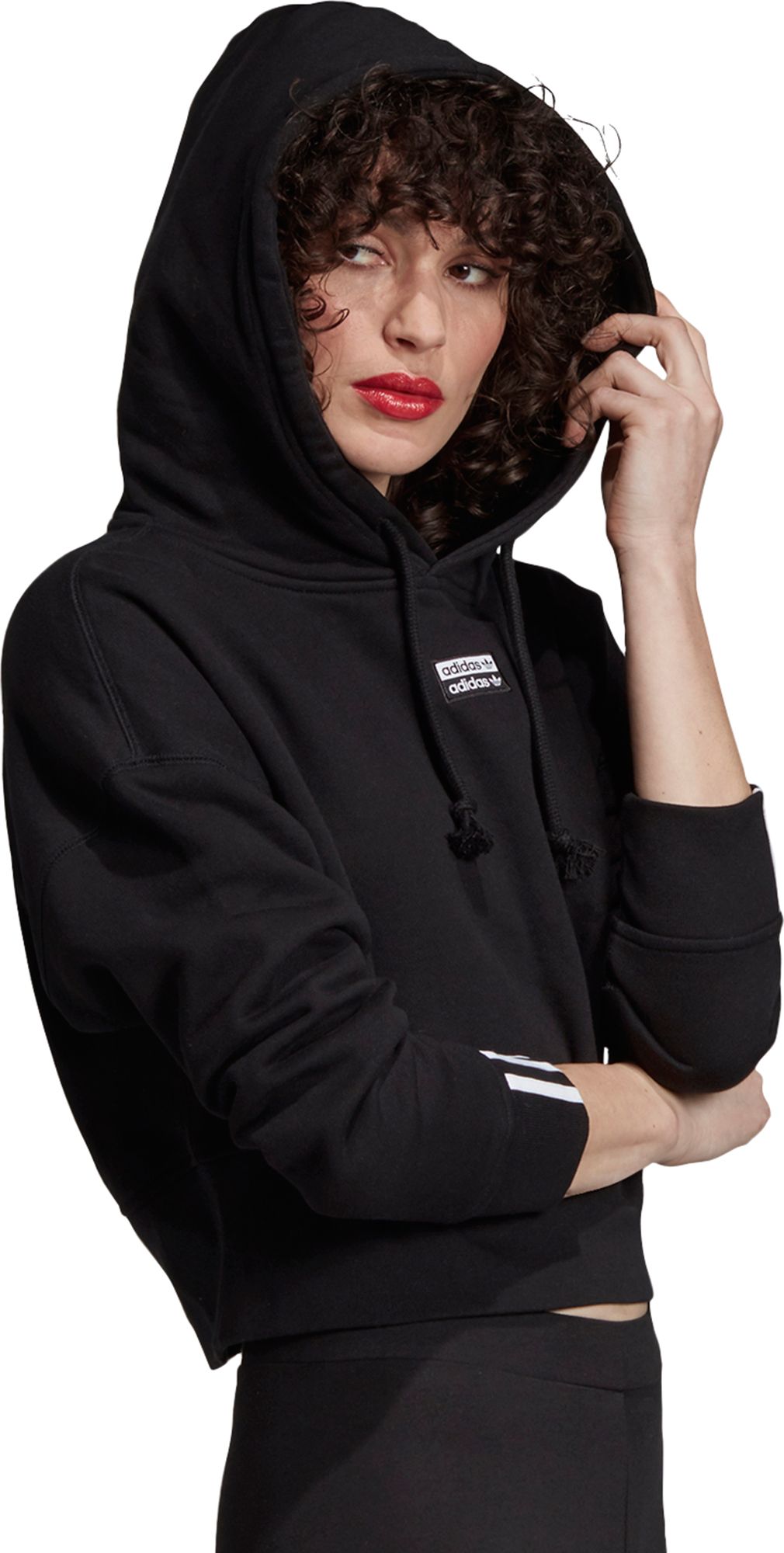 adidas originals women's vocal cropped graphic hoodie