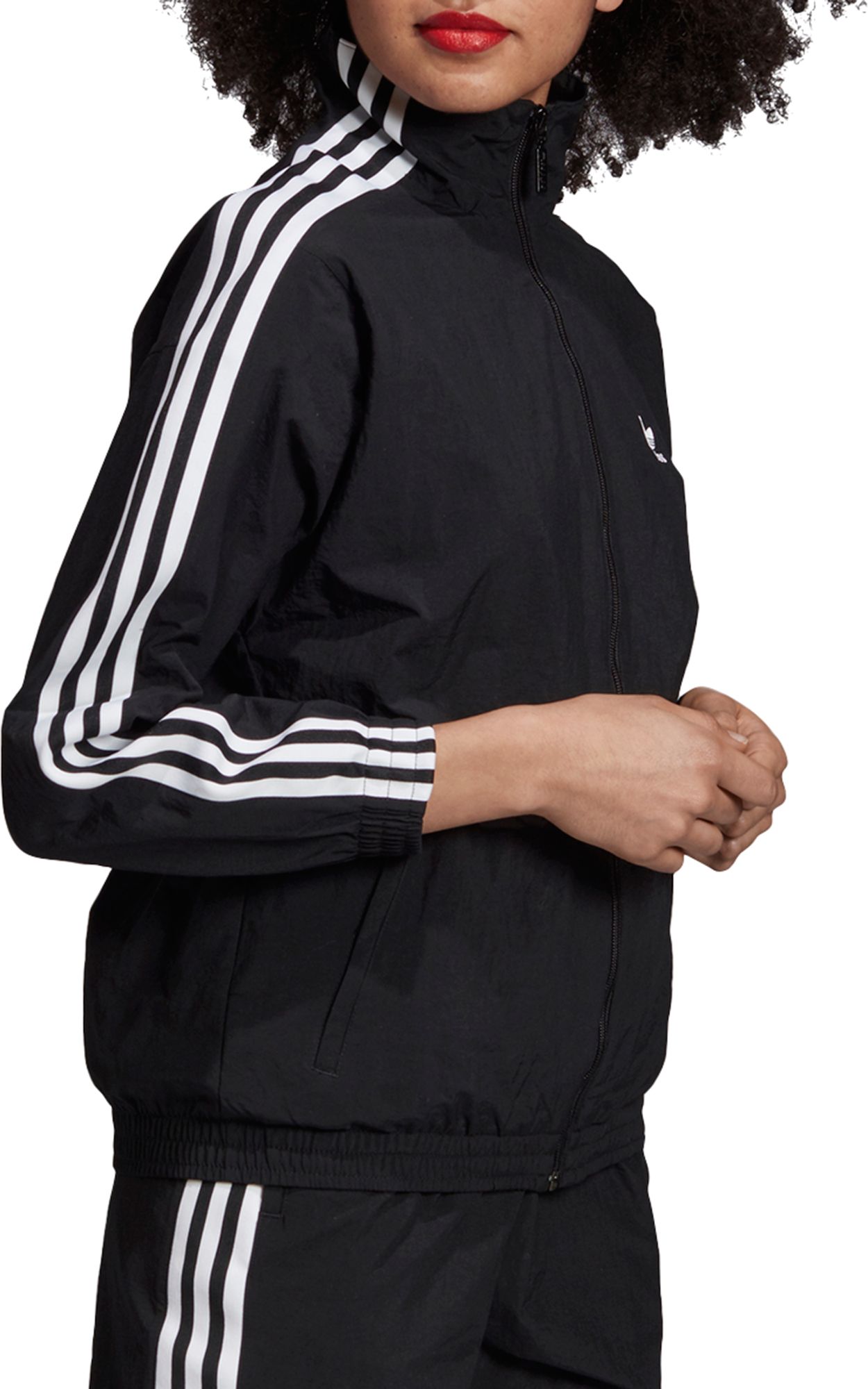 adidas originals locked up logo track jacket in red