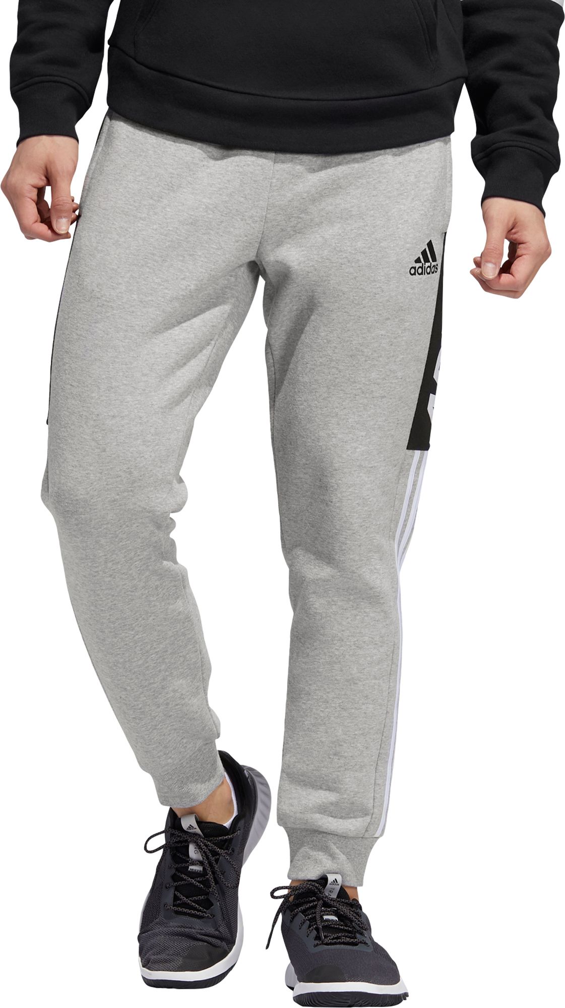 adidas men's post game fleece tapered pants