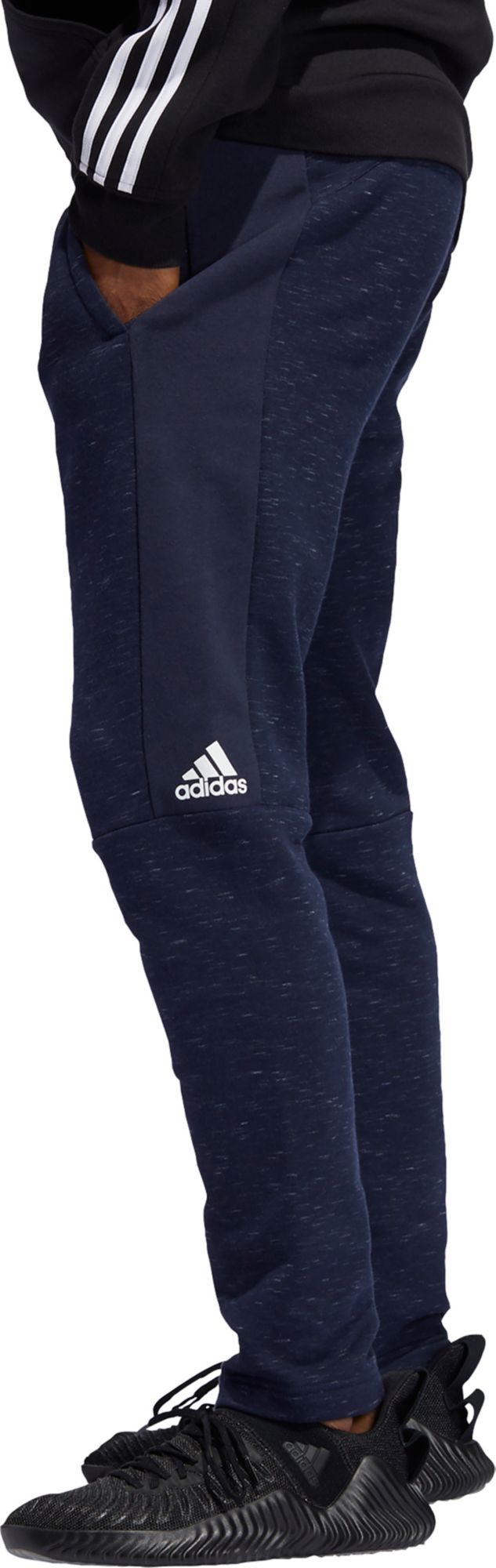 adidas men's post game fleece tapered pants