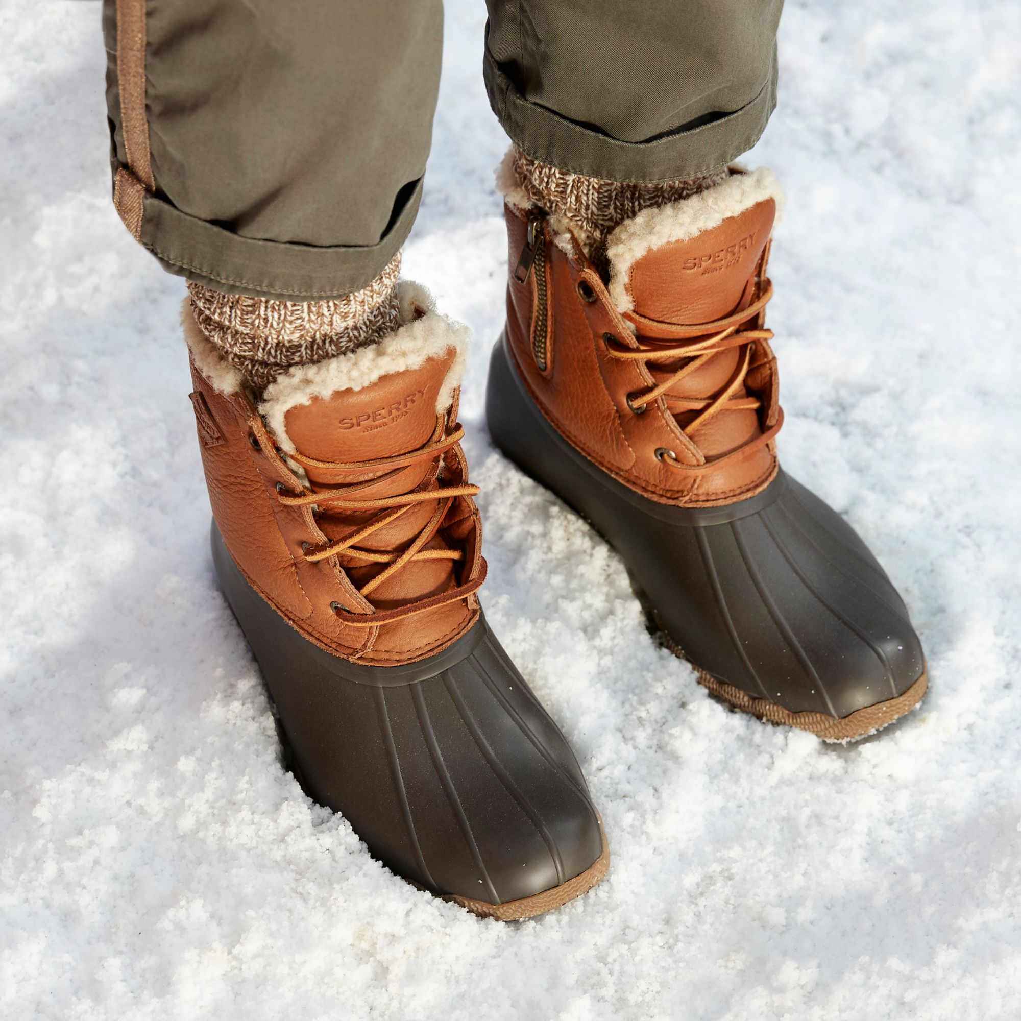 sperry duck boots winter