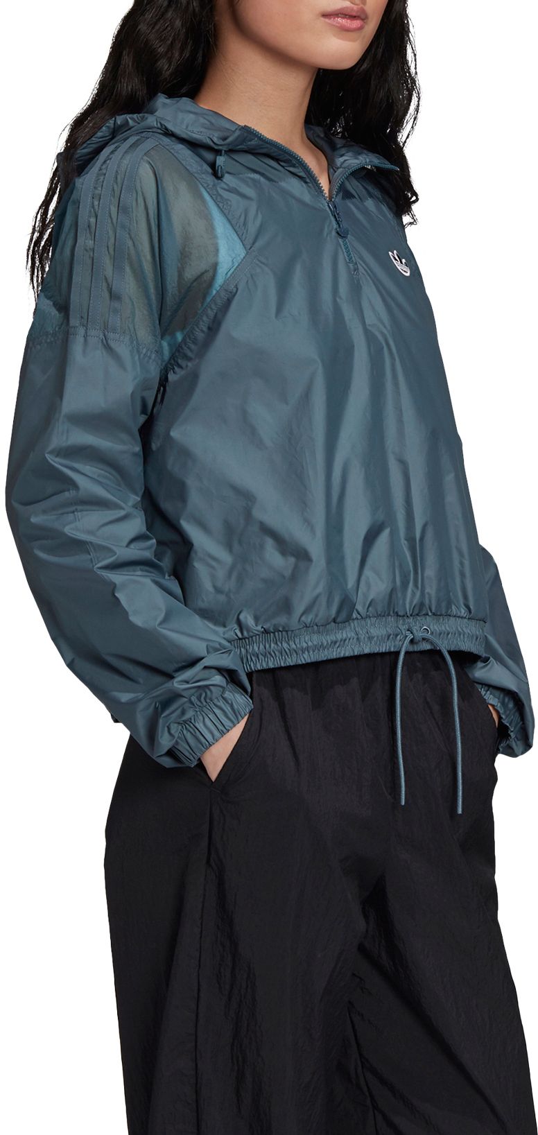 adidas teal windbreaker