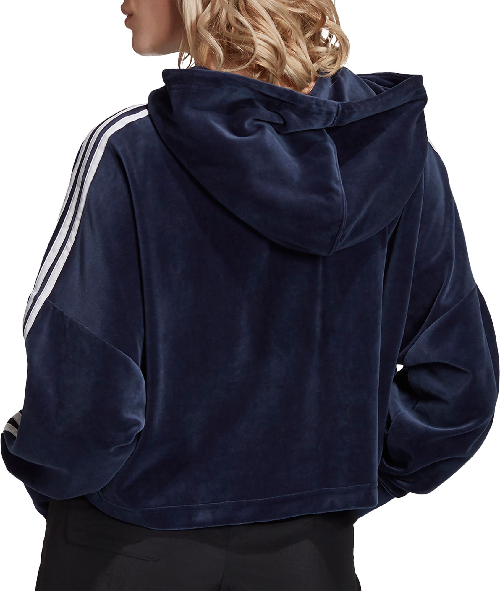 adidas velour hoodie women's