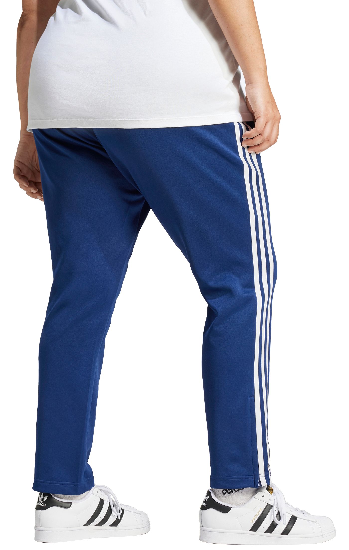 Adidas superstar track pants womens blue hotsell