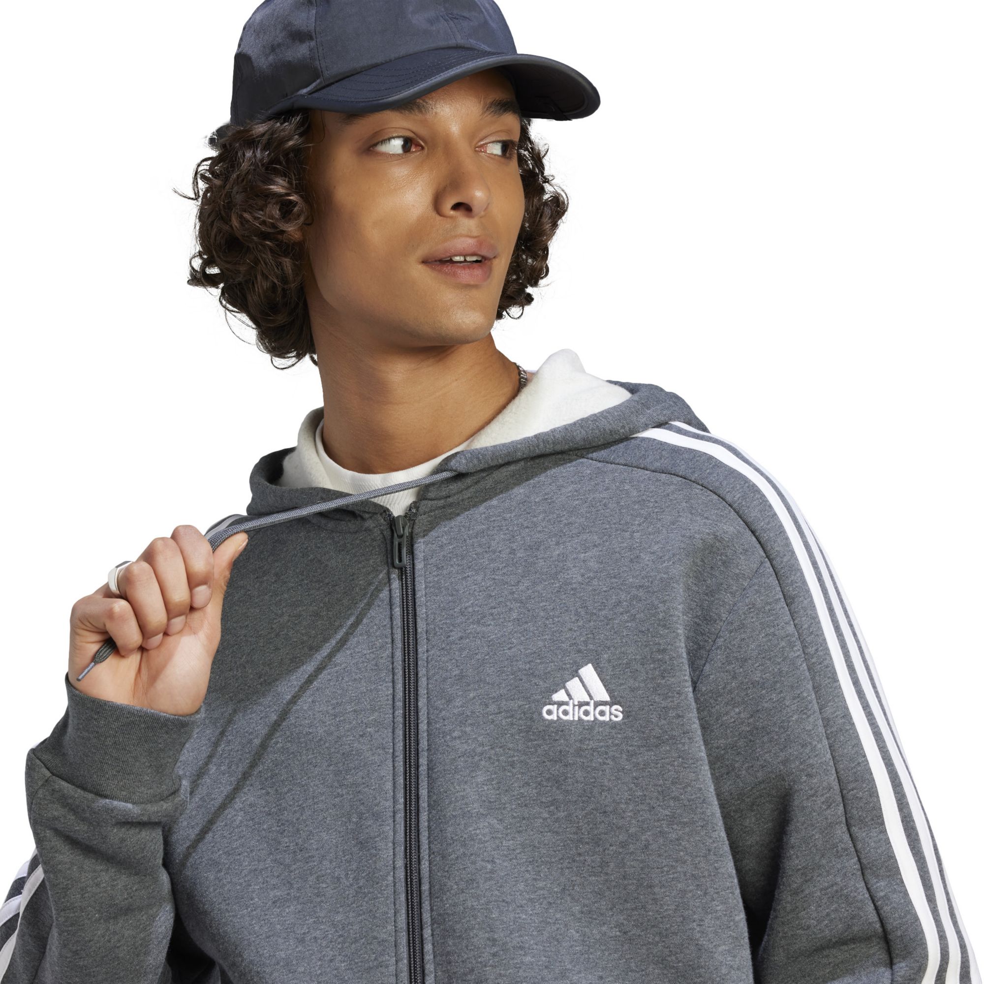 adidas Men's 3-Stripes Full-Zip Hoodie product image